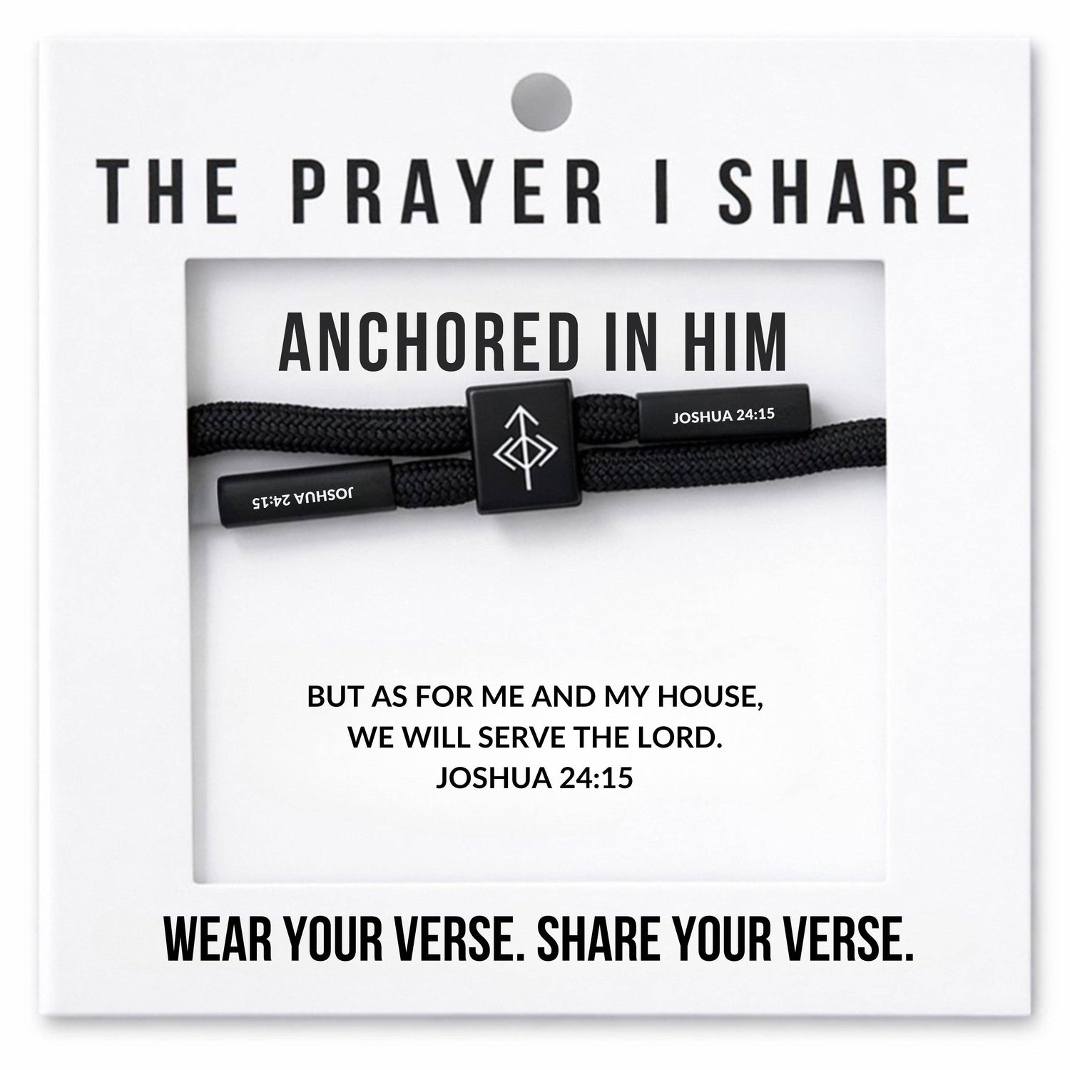 Anchored in Him Christian Cord Bracelet