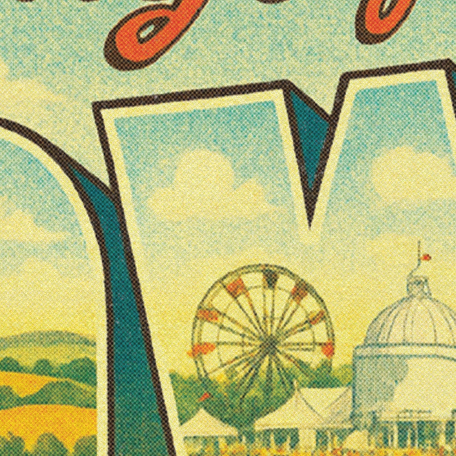 Greetings From Iowa Postcard Felt Banner