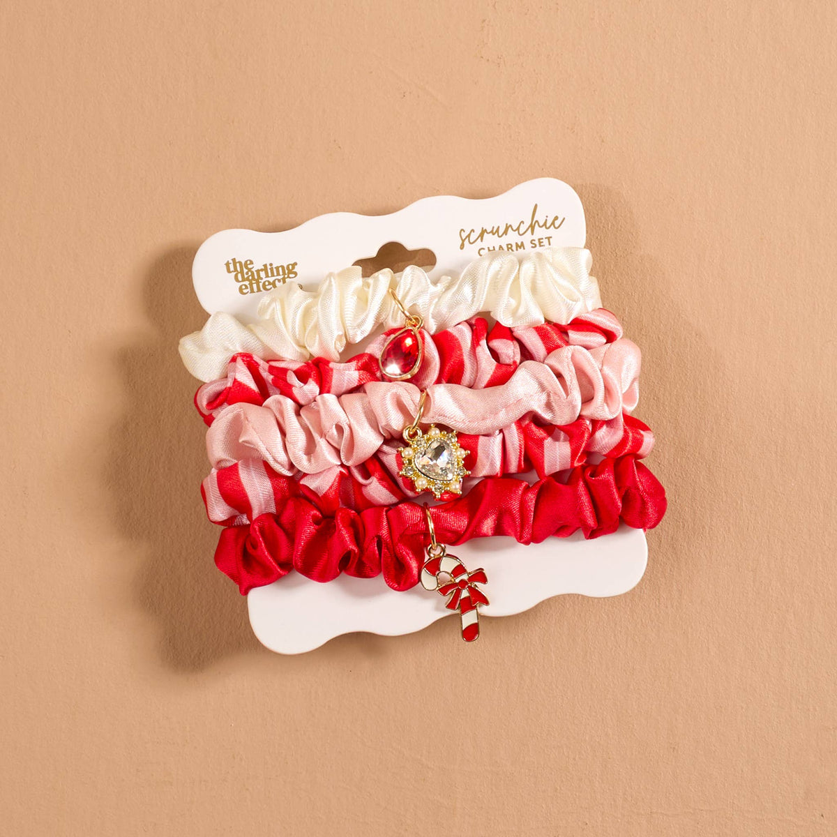 Scrunchie Charm Set - Peppermint Stripes