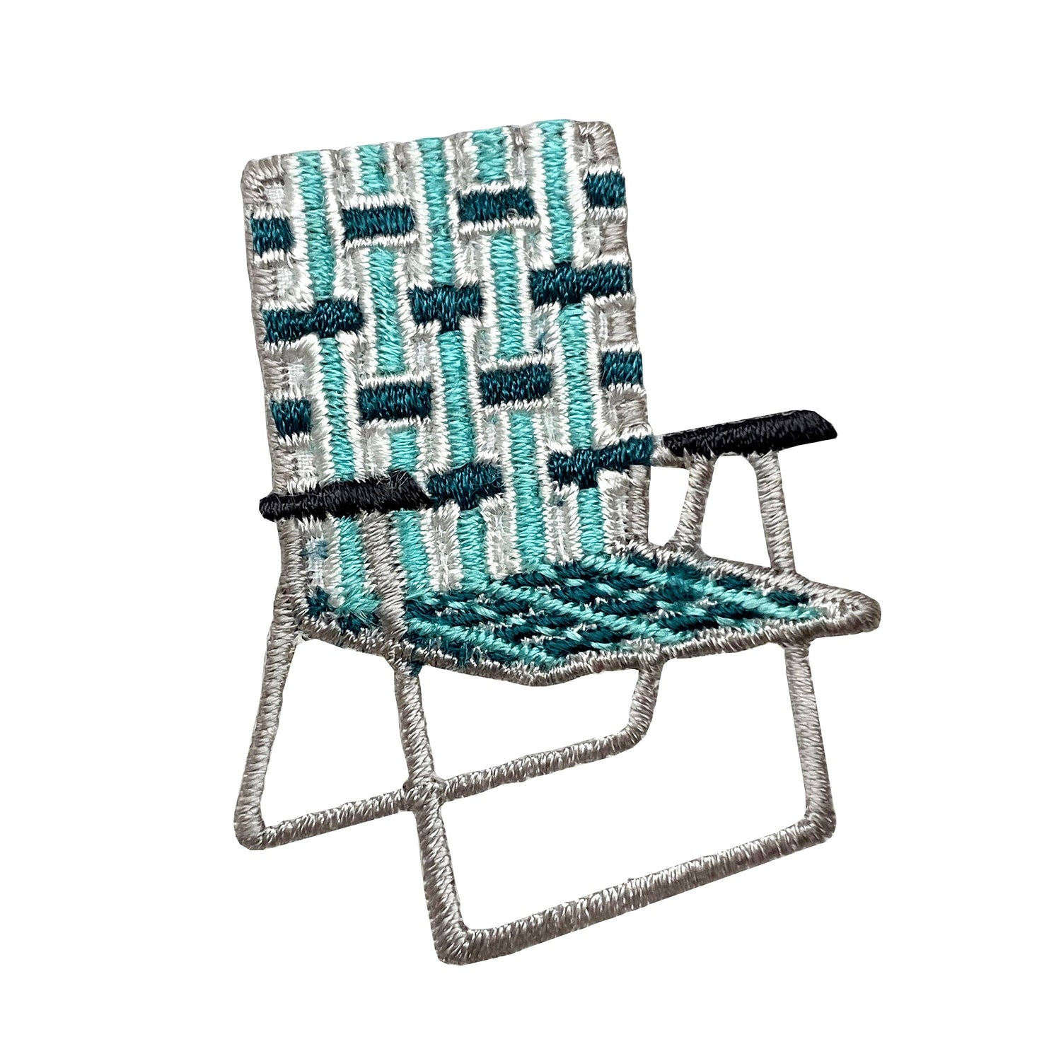 Teal Vintage Lawn Chair Iron on Patch