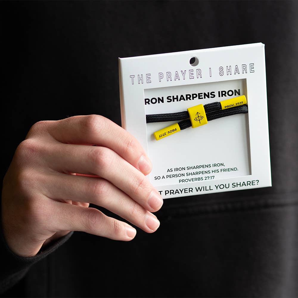 Iron Sharpens Iron Christian Cord Bracelet
