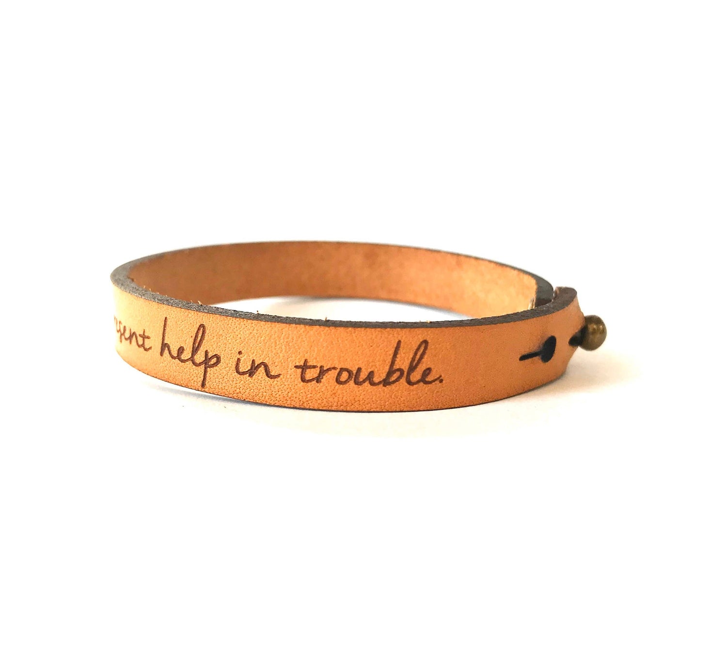 Psalm 46 Thin Leather Bracelet