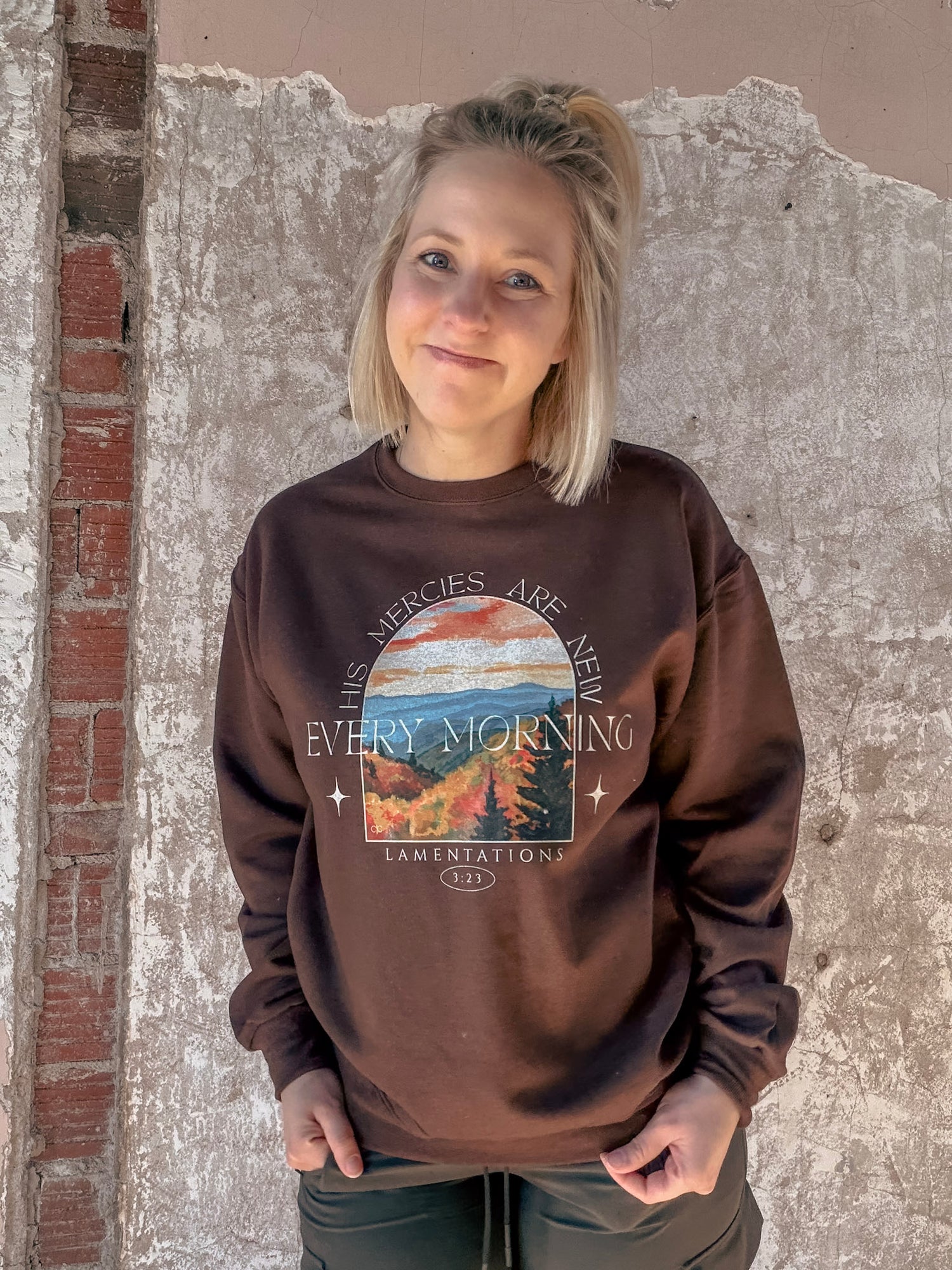 His Mercies Are New Graphic Sweatshirt