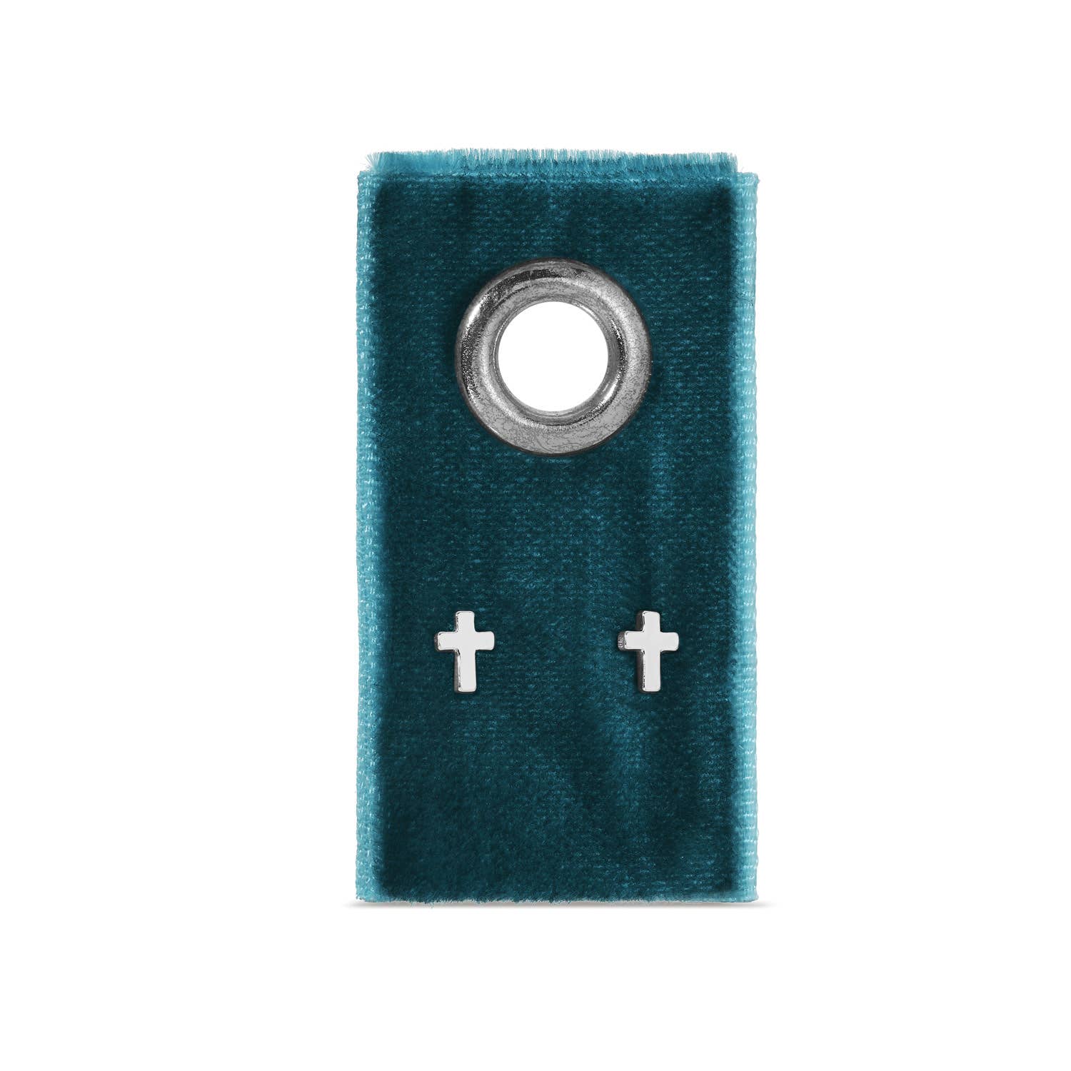 Small Silver Cross Stud Earrings