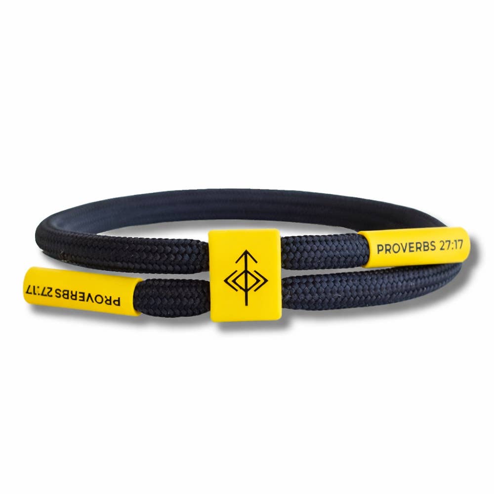Iron Sharpens Iron Christian Cord Bracelet