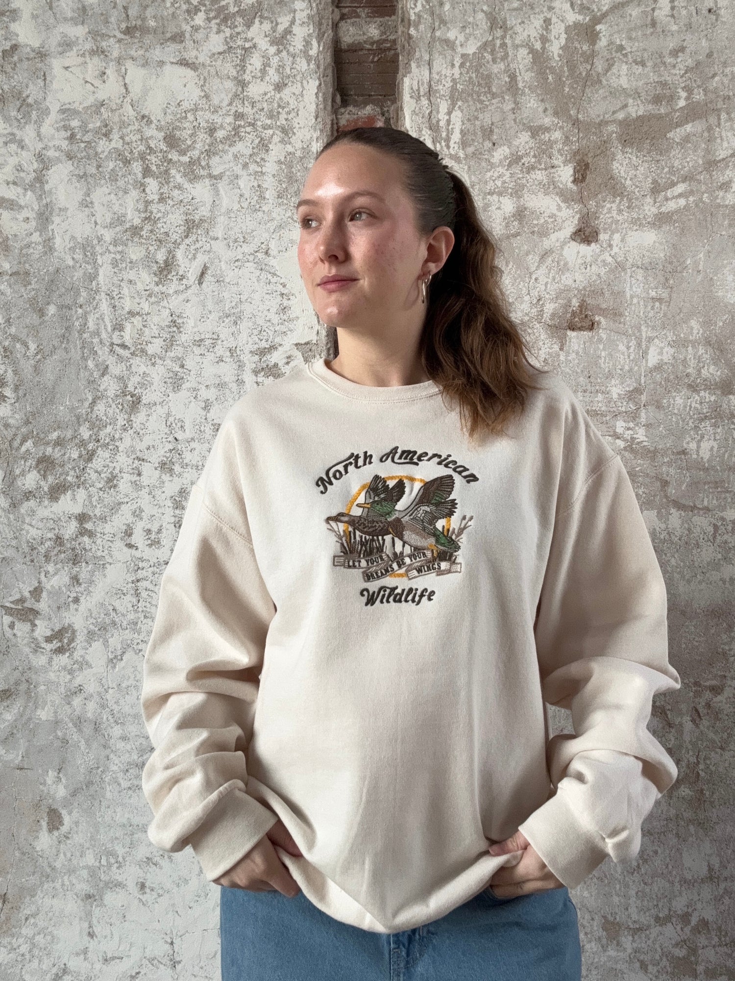 North American Wildlife Embroidered Sweatshirt