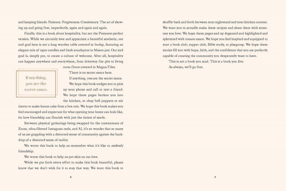 You're In Good Company Essays and Recipes Book