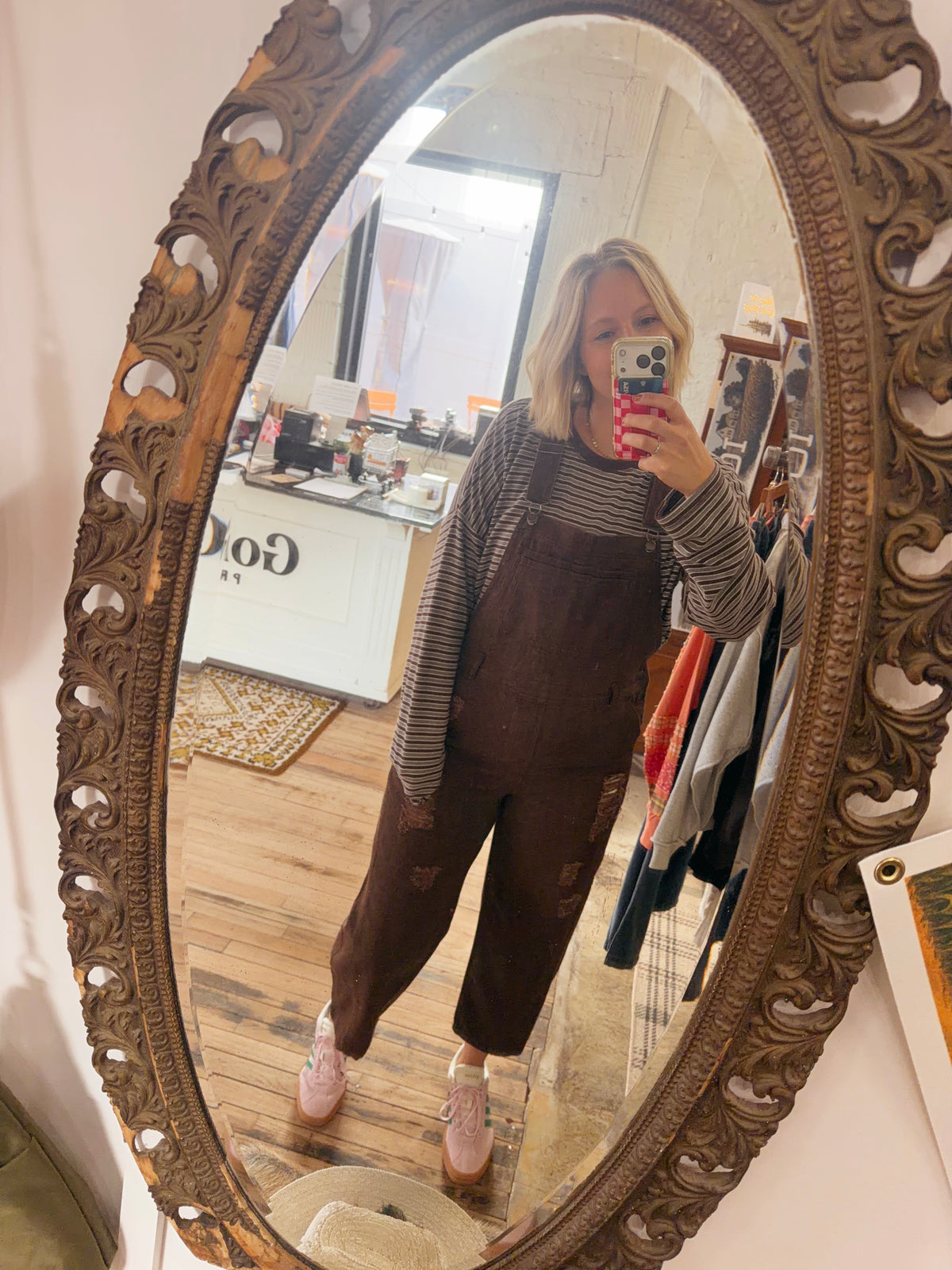 Animal Printed Enzyme Washed Overalls