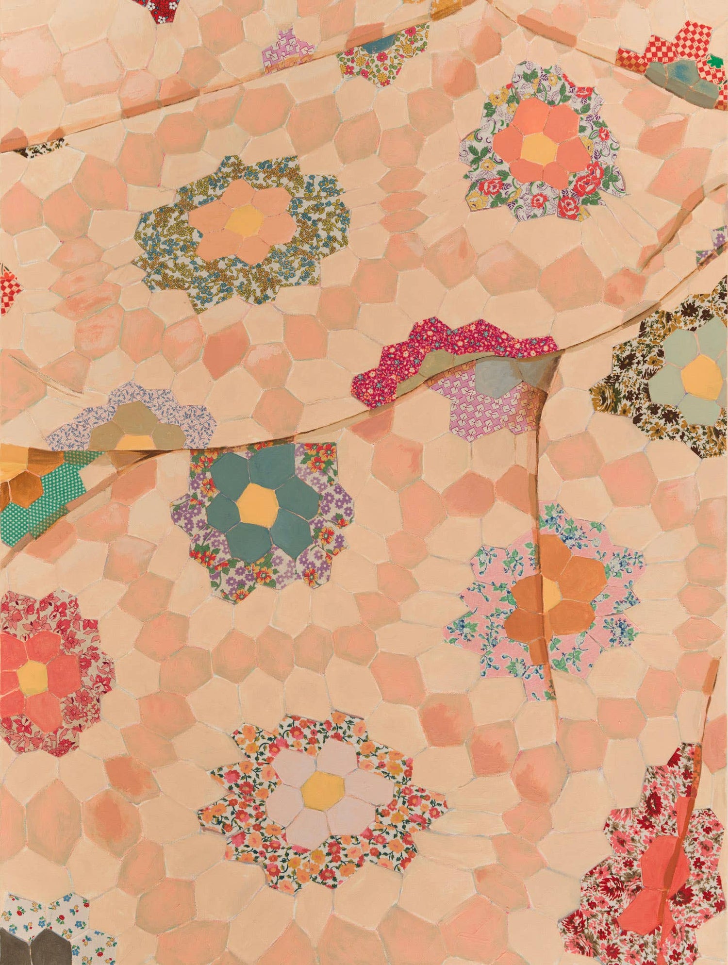 Pink Quilt Wall Art Print