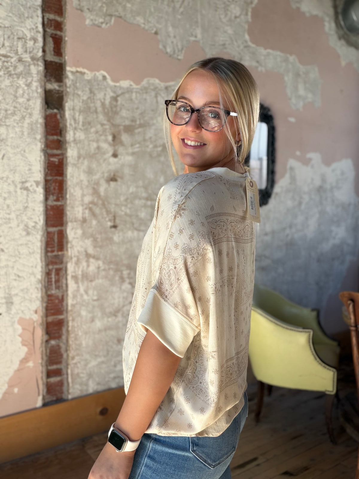 Patchwork Paisley Print Top (extended!)