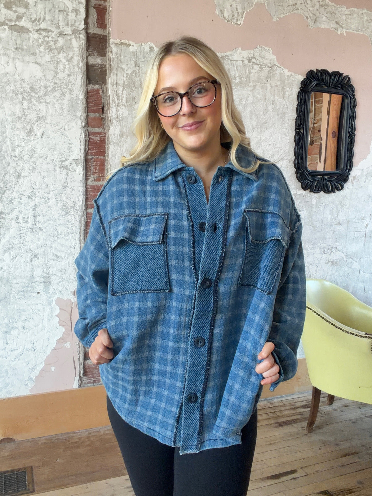 Washed Denim Shacket