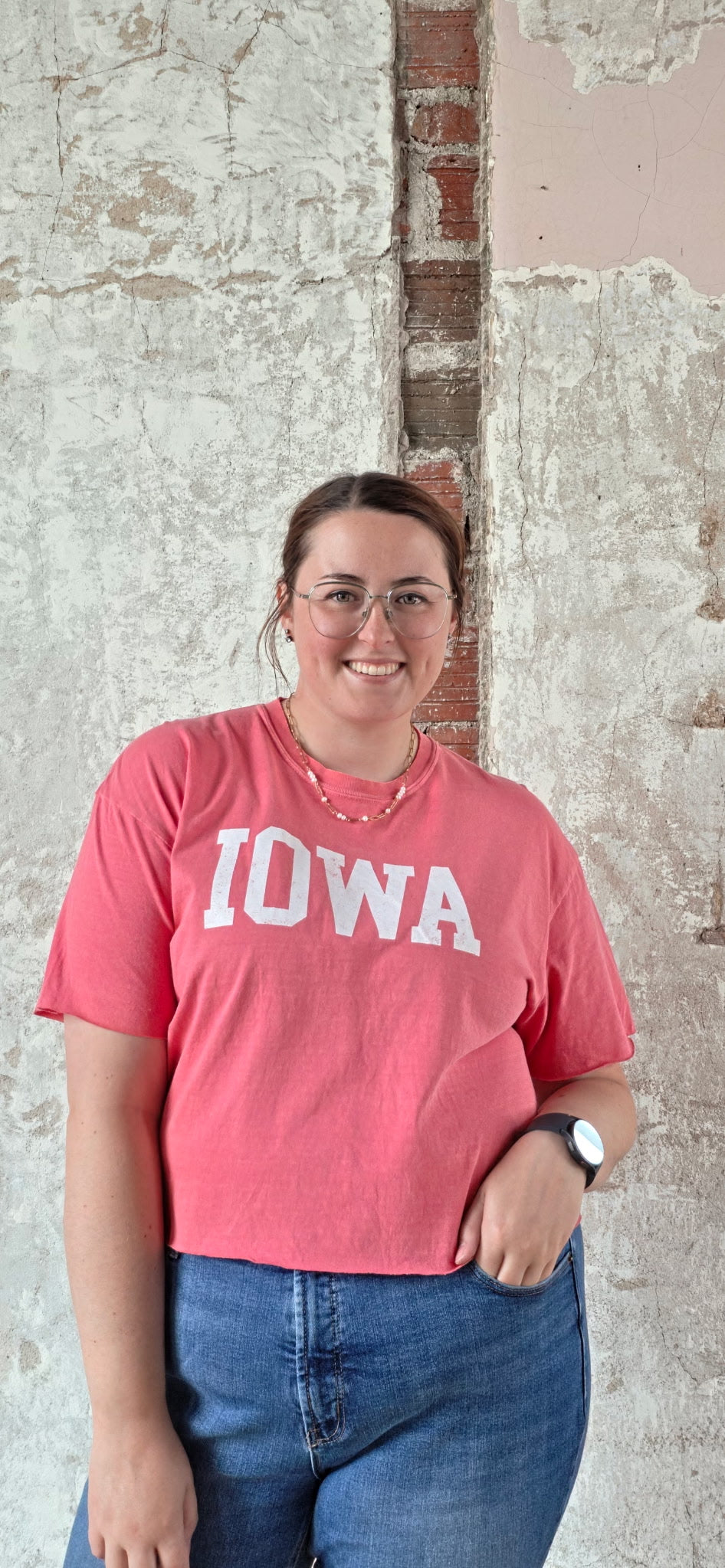 Iowa Vintage Graphic Crop Top