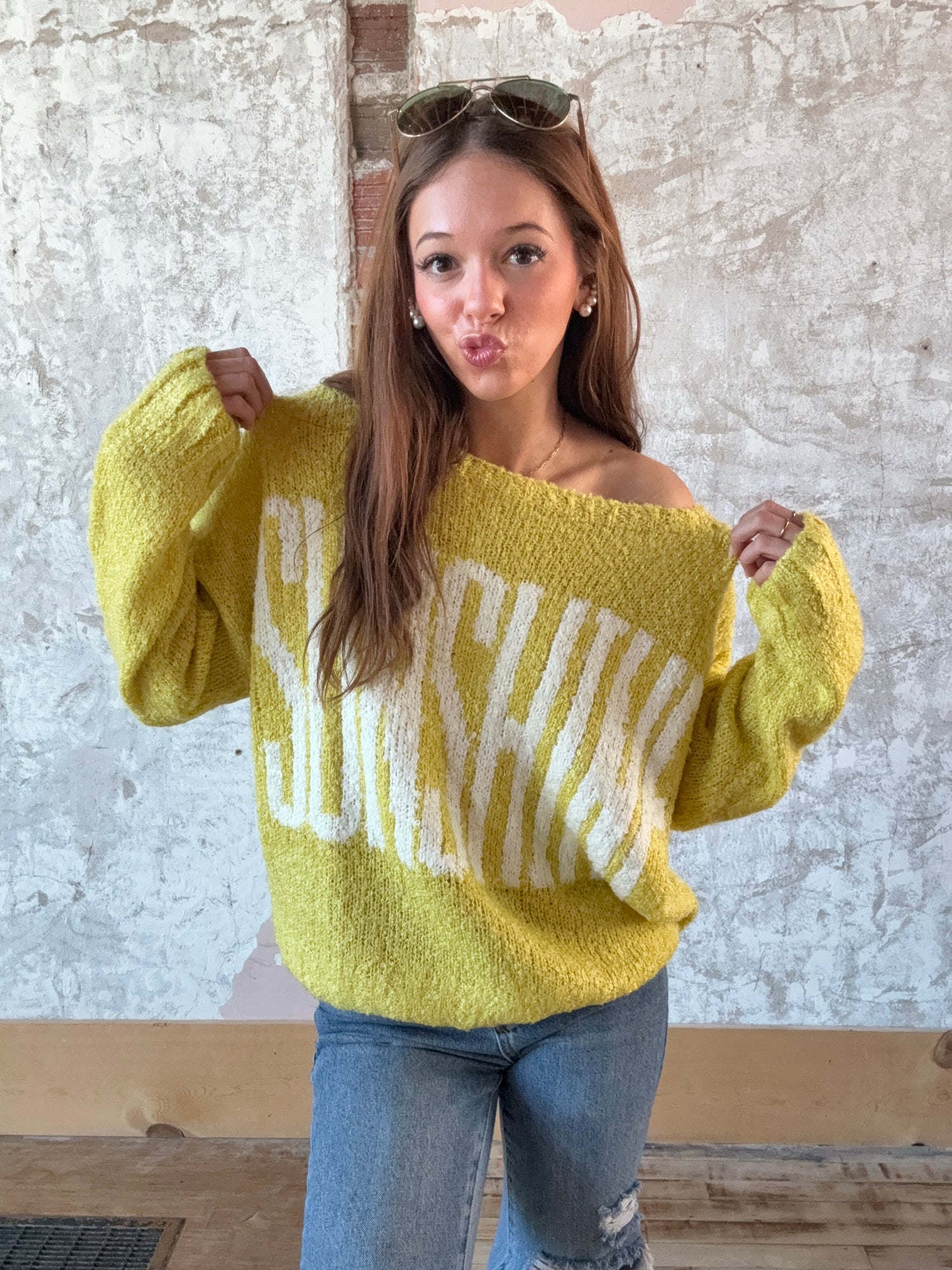 SUNSHINE Oversized Boatneck Sweater