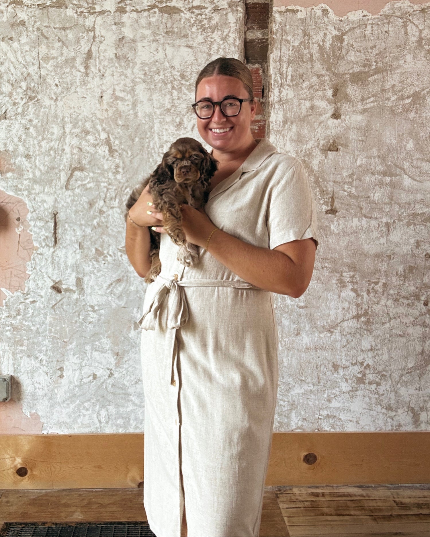 Linen Short Sleeve Midi Dress (Extended!)