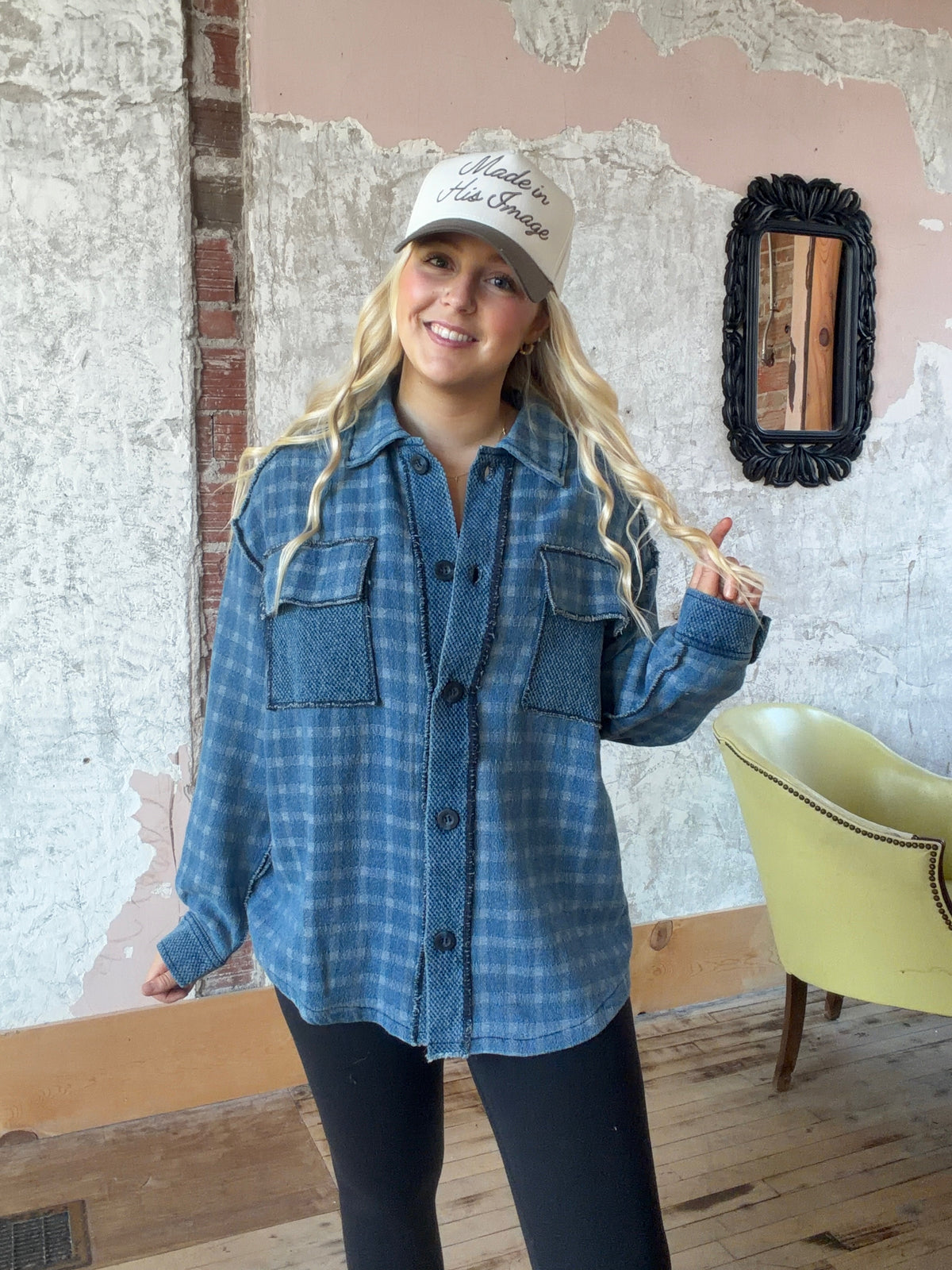 Washed Denim Shacket