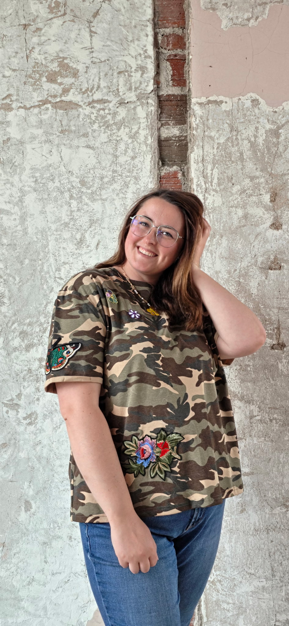 Wildflower Patched Camo Tee
