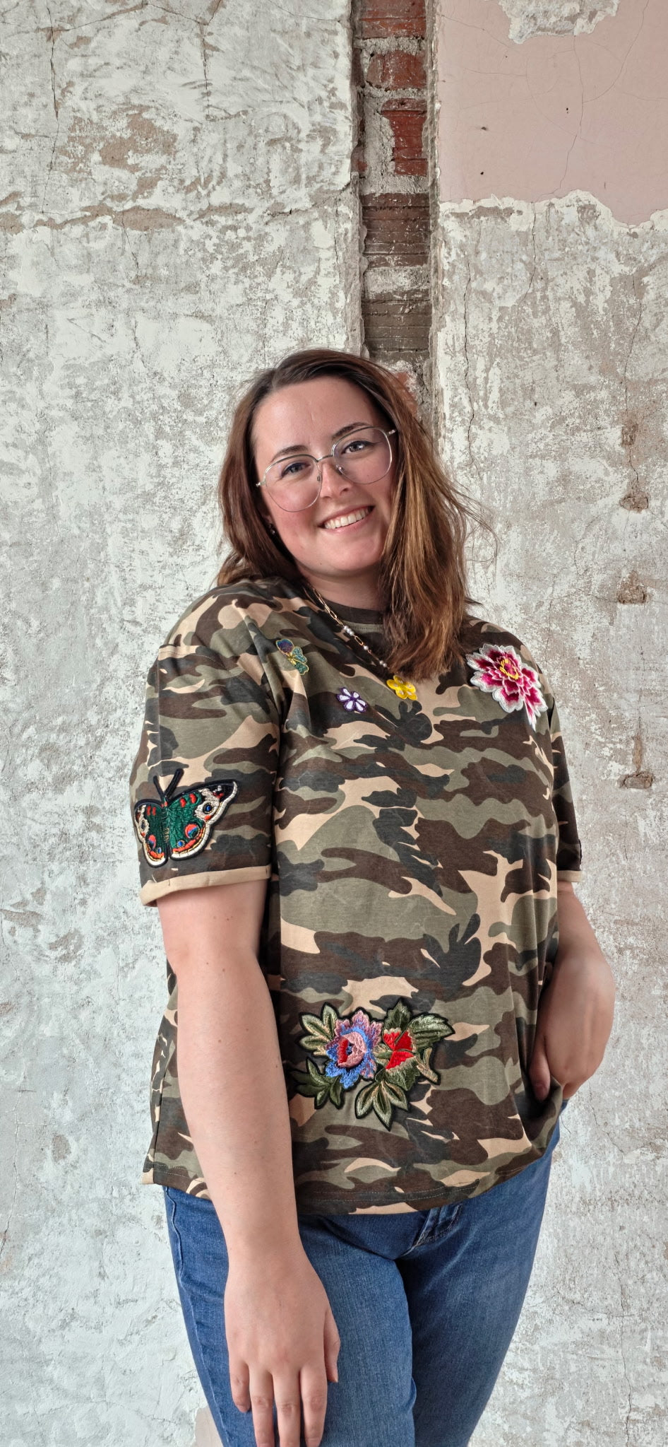 Wildflower Patched Camo Tee