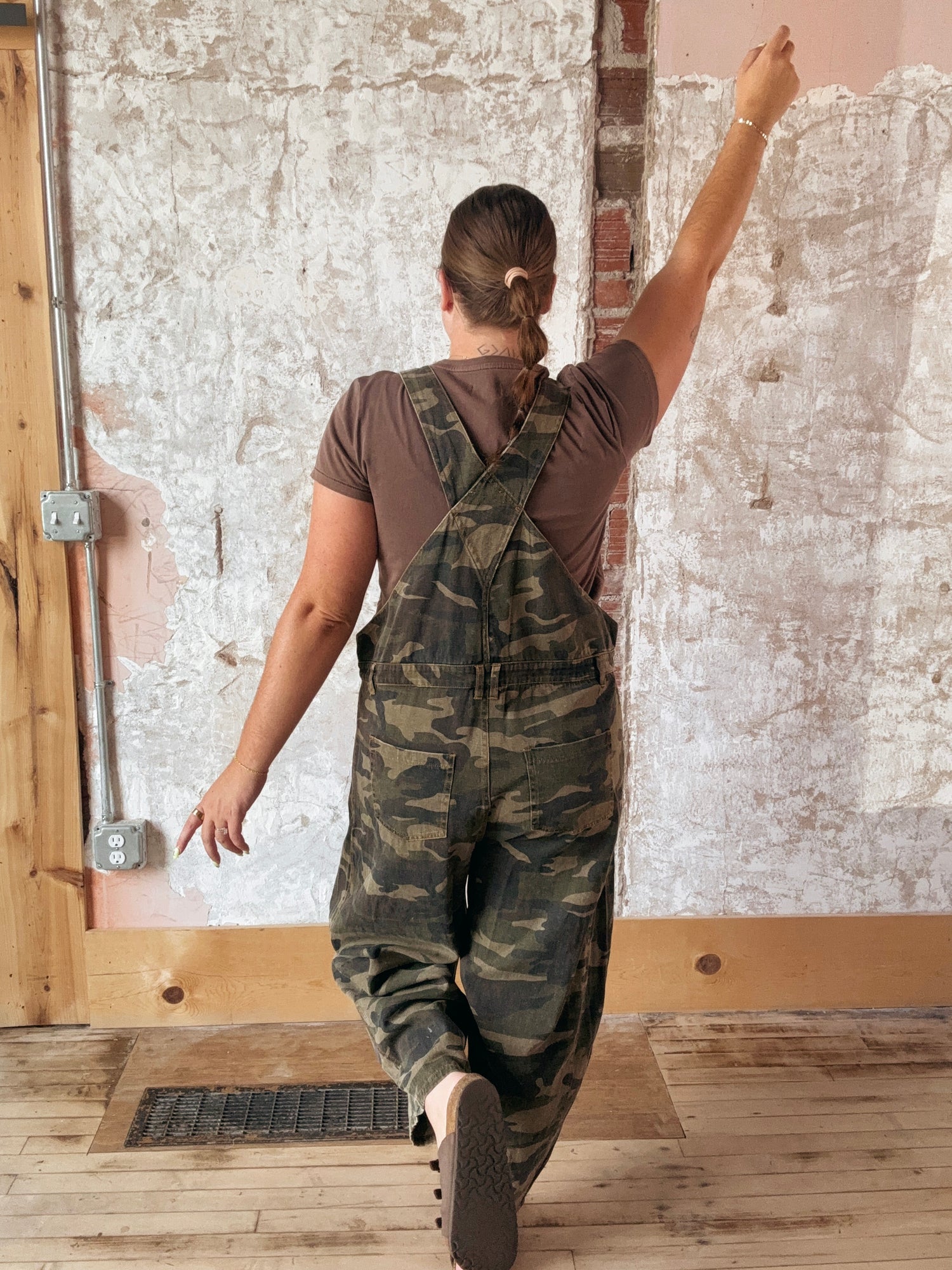 Camo Denim Barrel Overalls (Extended Sizes!)