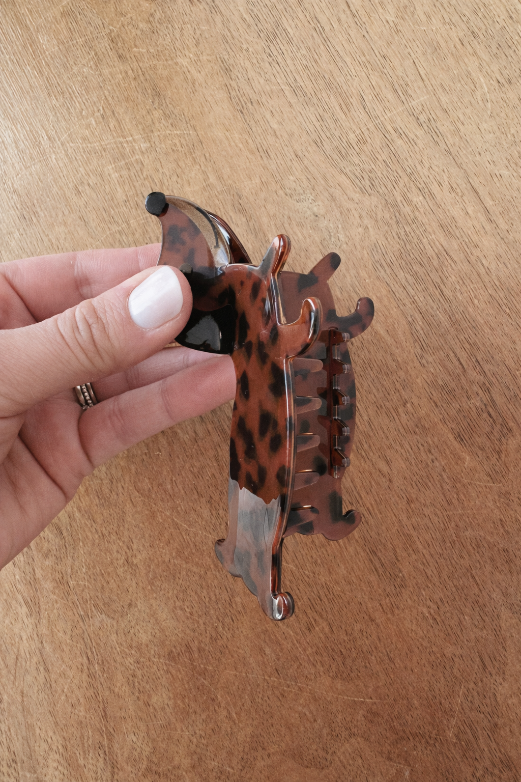Weiner Dog Hair Claw Clip