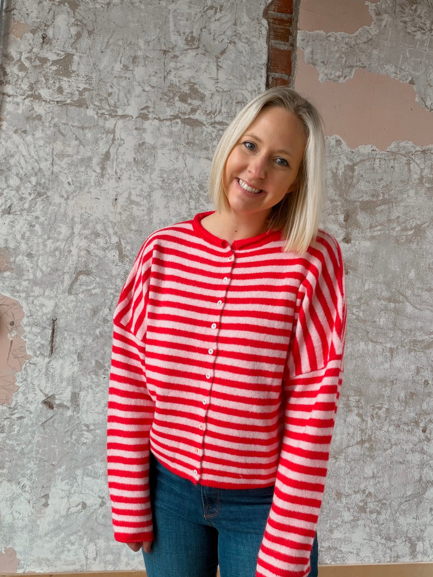 Piper Cardigan - Striped (Extended Sizing)
