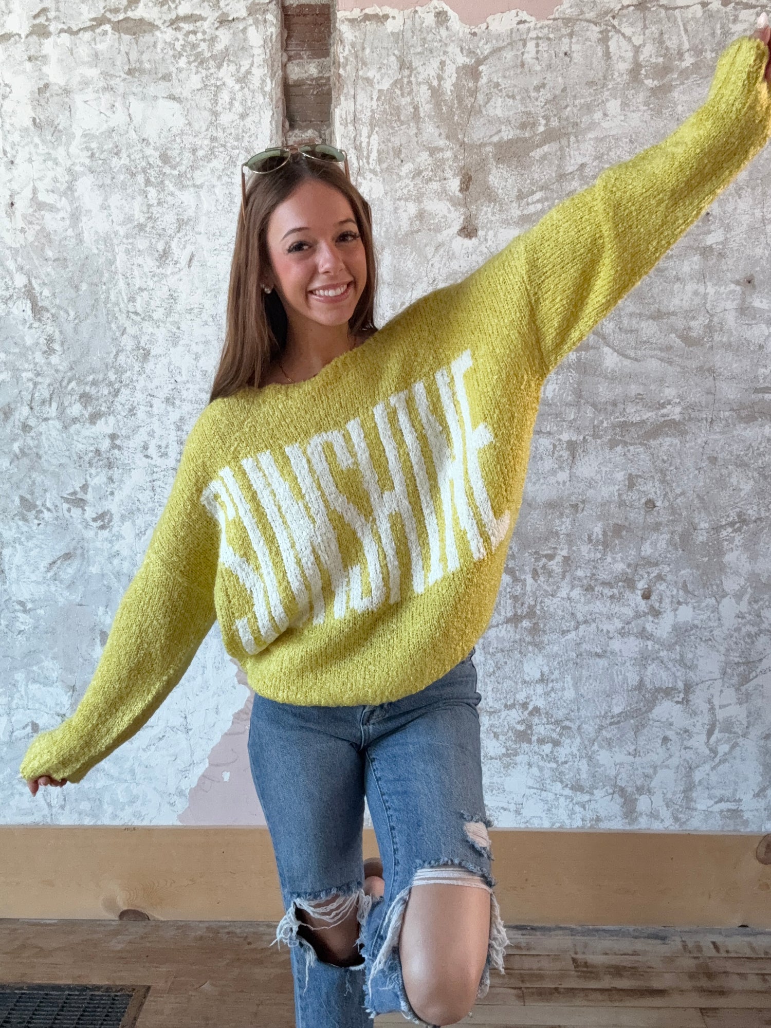SUNSHINE Oversized Boatneck Sweater