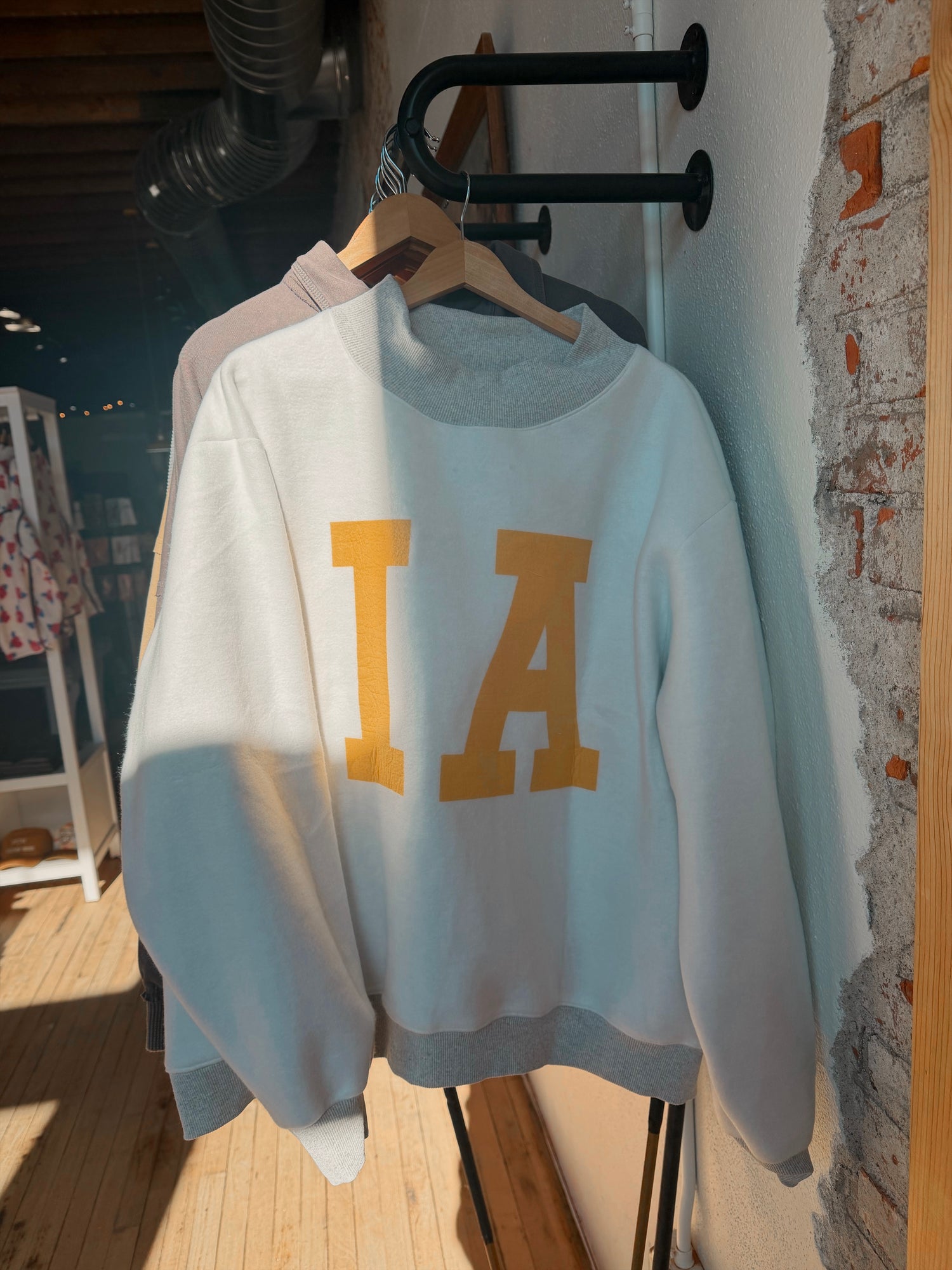 Iowa Reversible Mock Neck Sweatshirt