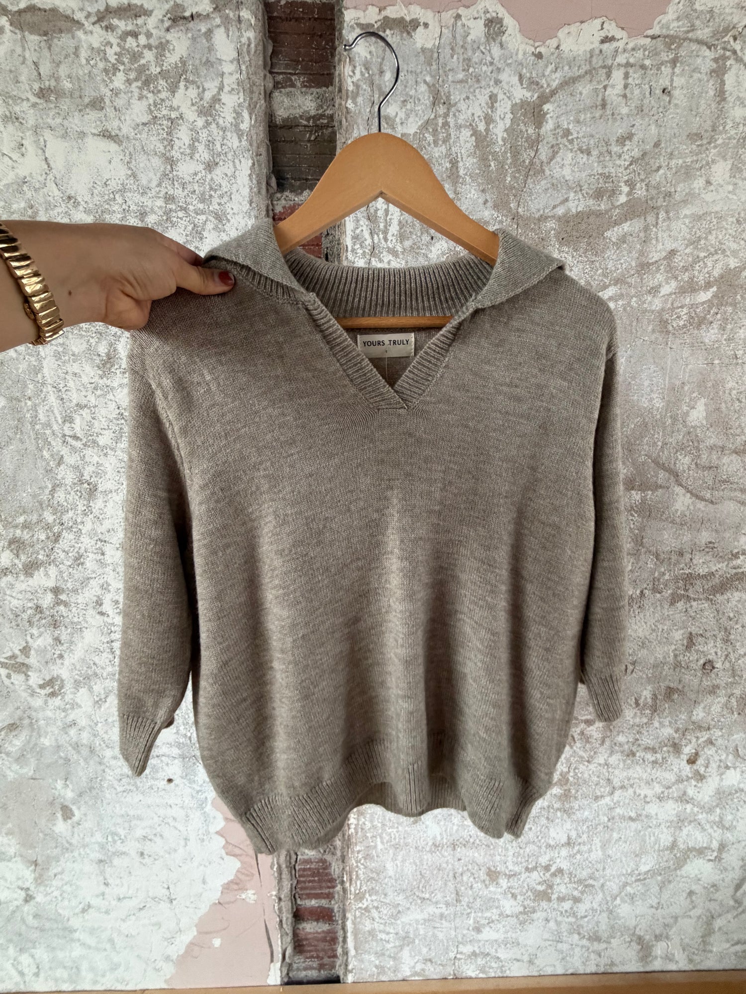 Soft Collared Knit Pullover