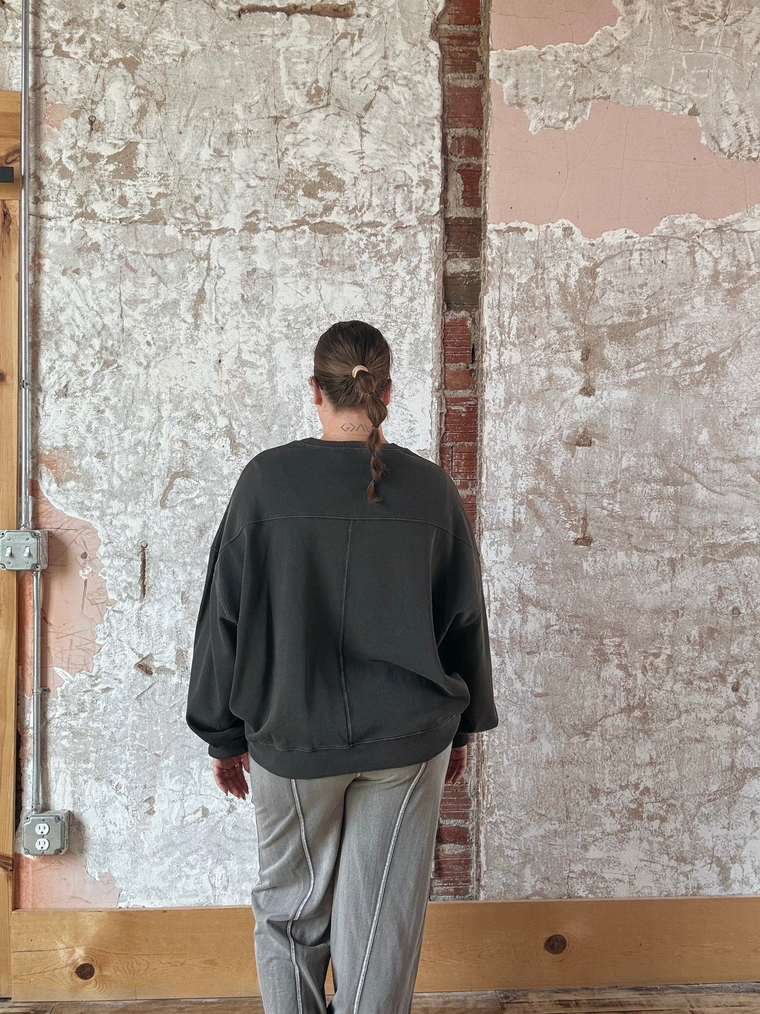 Lazy Days Pigment Washed Sweatshirt Top
