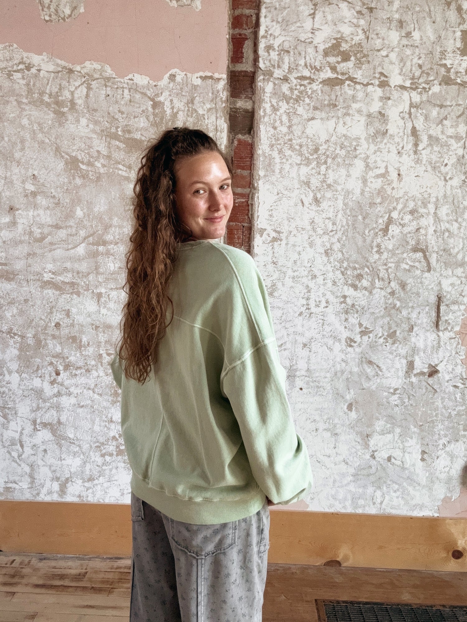 Lazy Days Pigment Washed Sweatshirt Top
