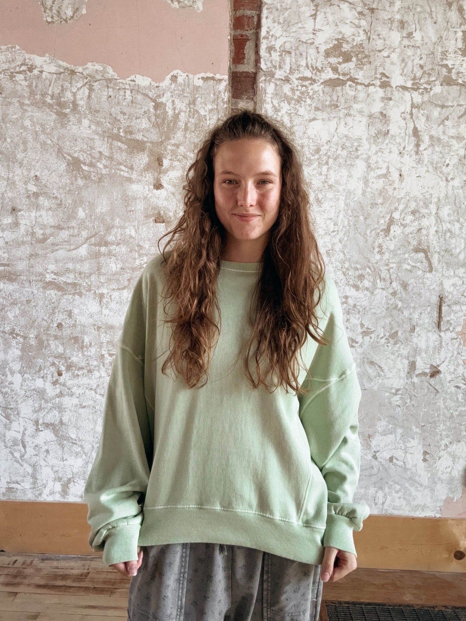 Lazy Days Pigment Washed Sweatshirt Top