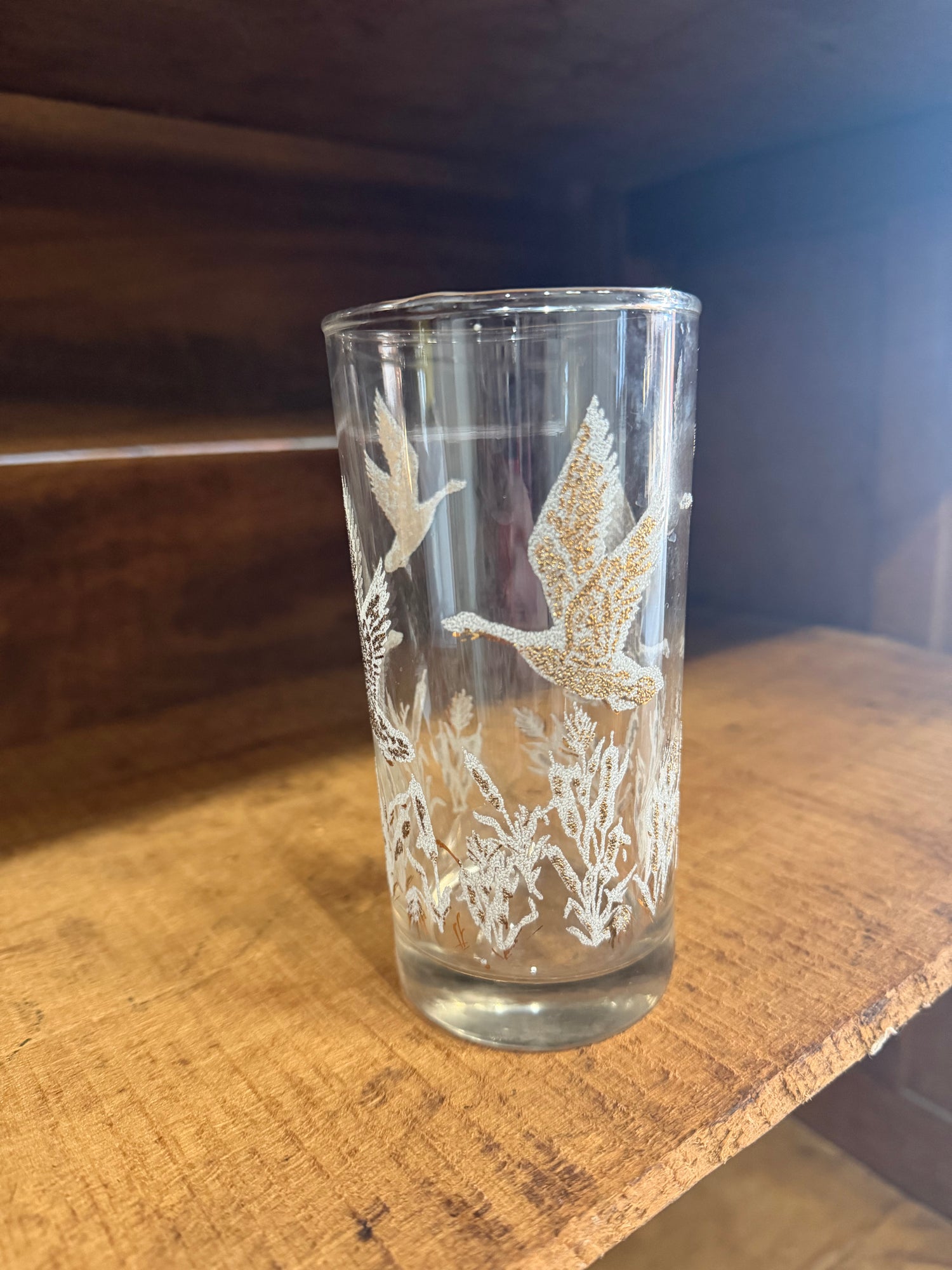 VINTAGE // gold & white goose glasses
