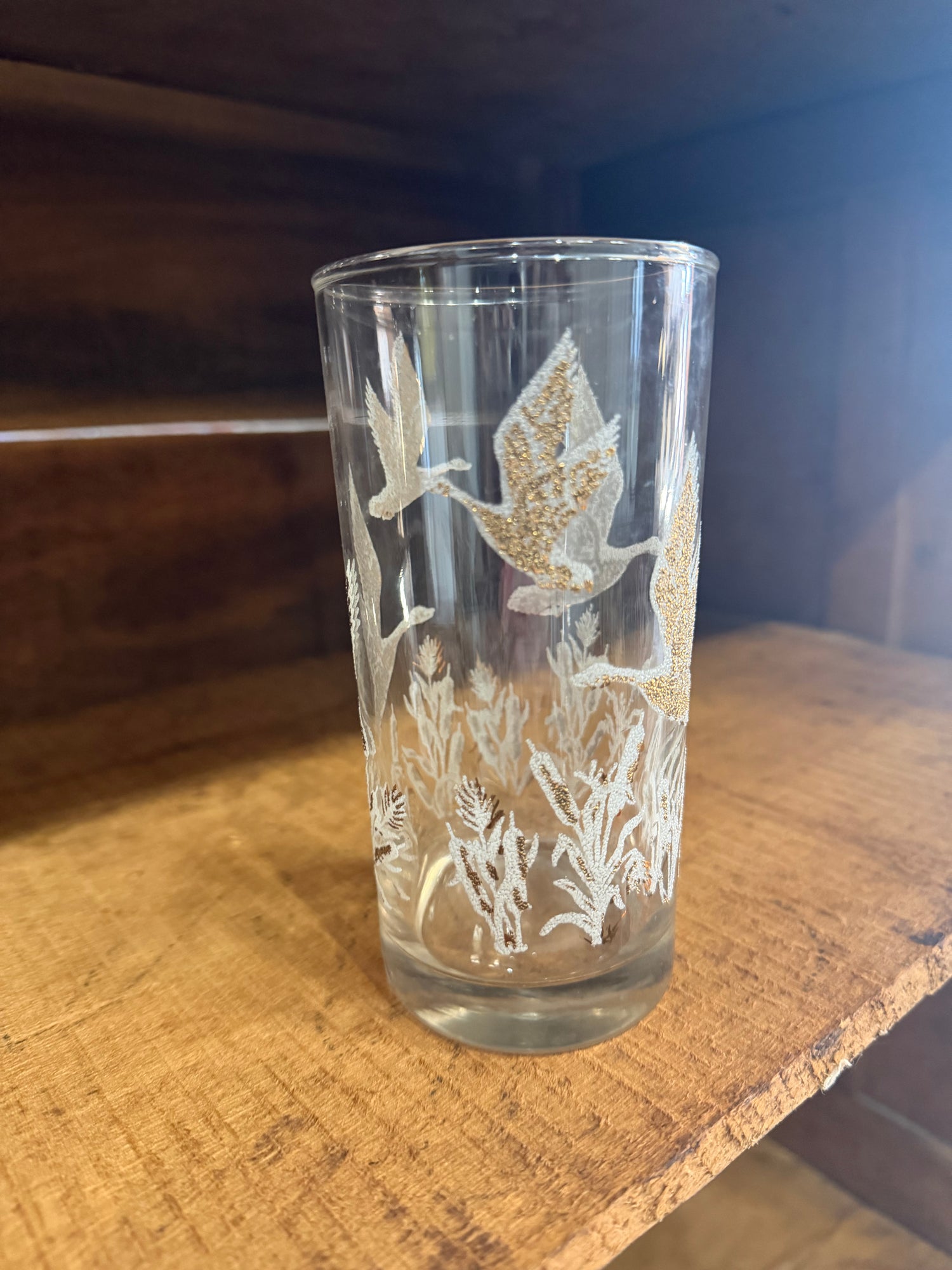VINTAGE // gold & white goose glasses