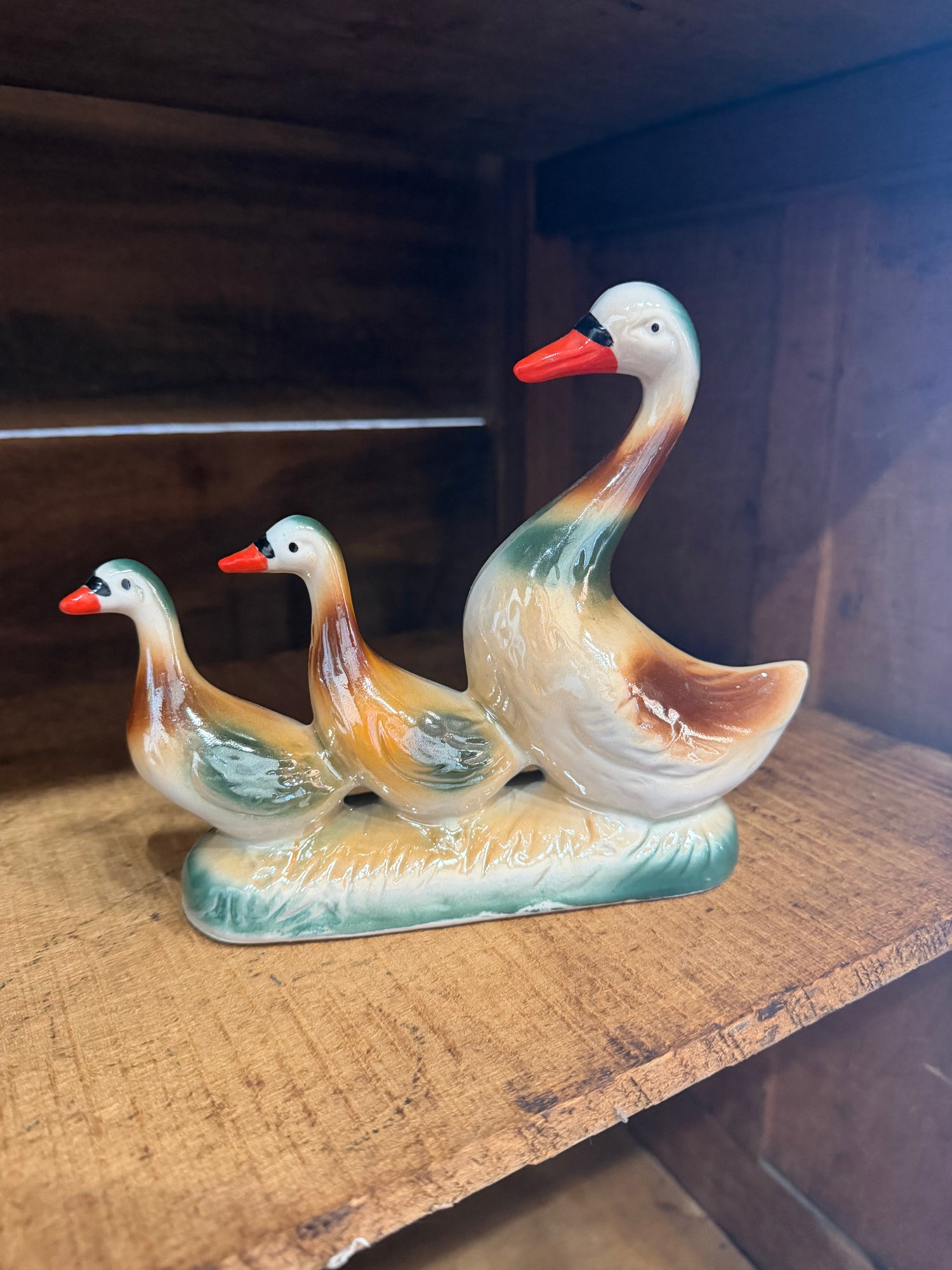 VINTAGE // 3 ducks figurine
