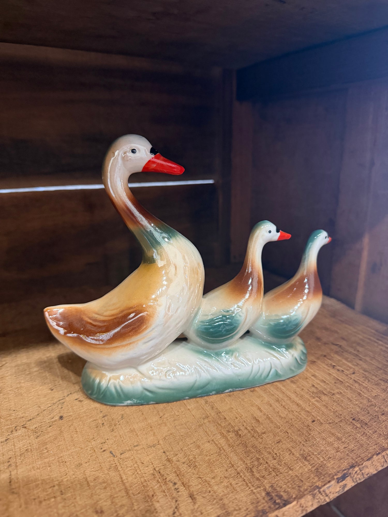 VINTAGE // 3 ducks figurine