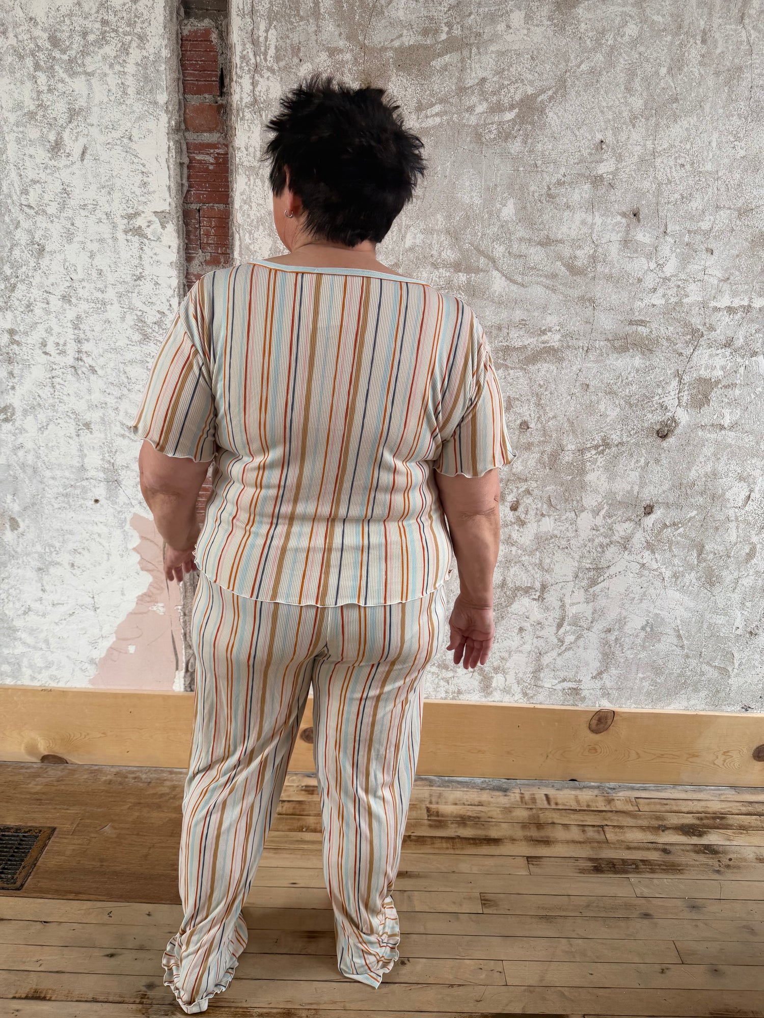 Snooze Fest Ribbed Pajama Set