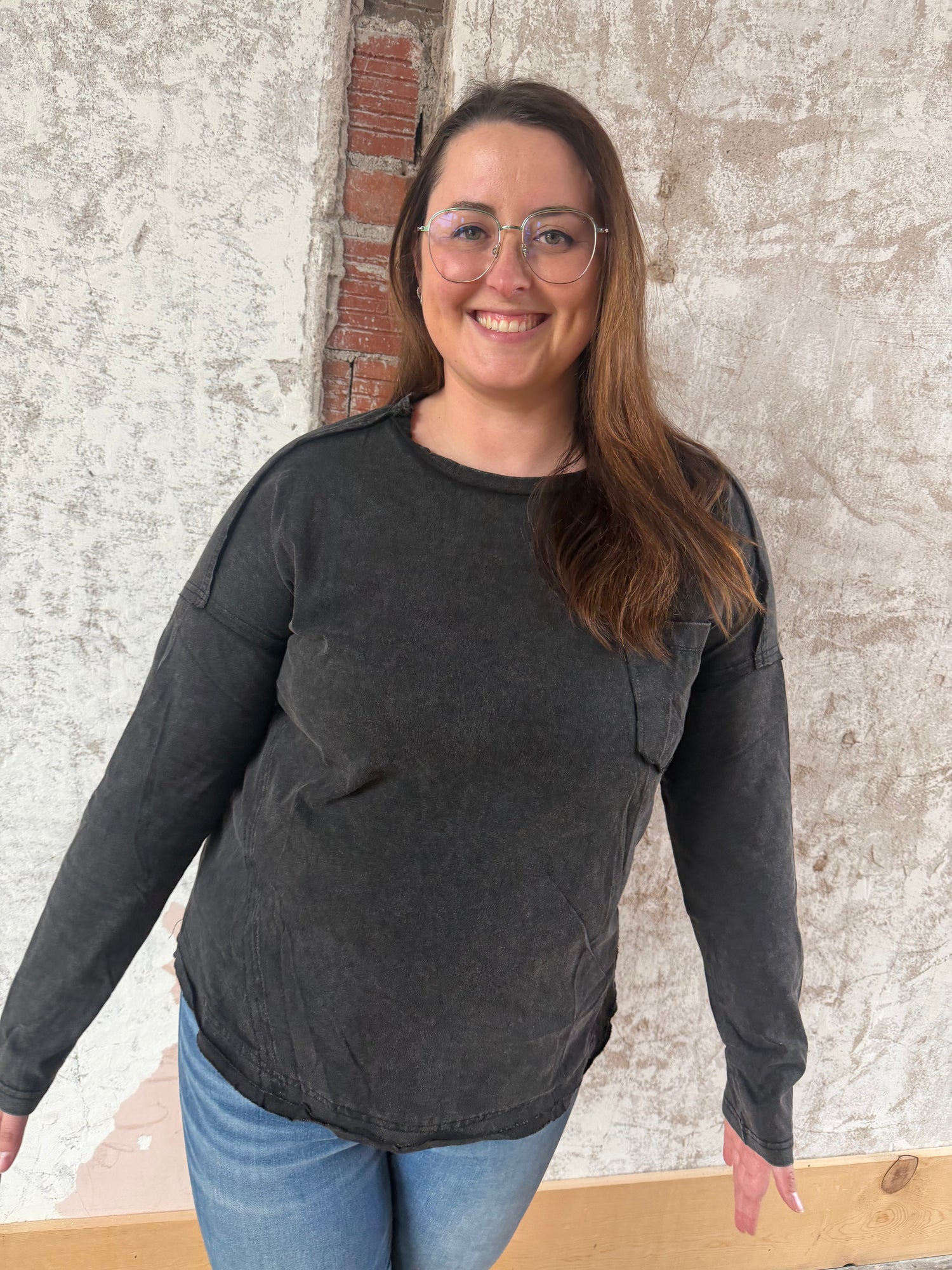 Black Casual Knit Top