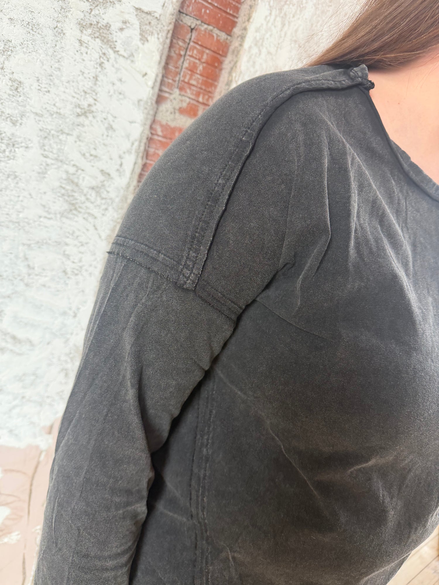 Black Casual Knit Top