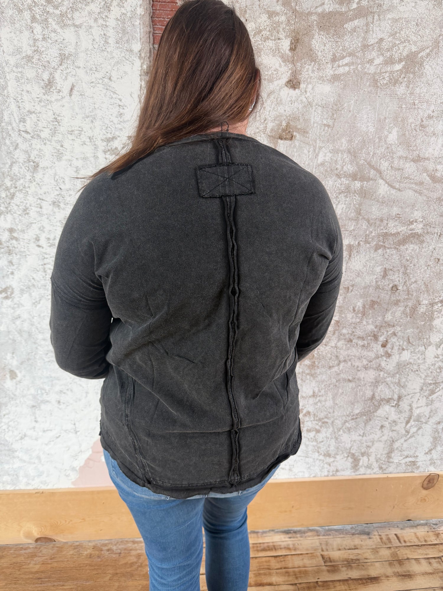 Black Casual Knit Top