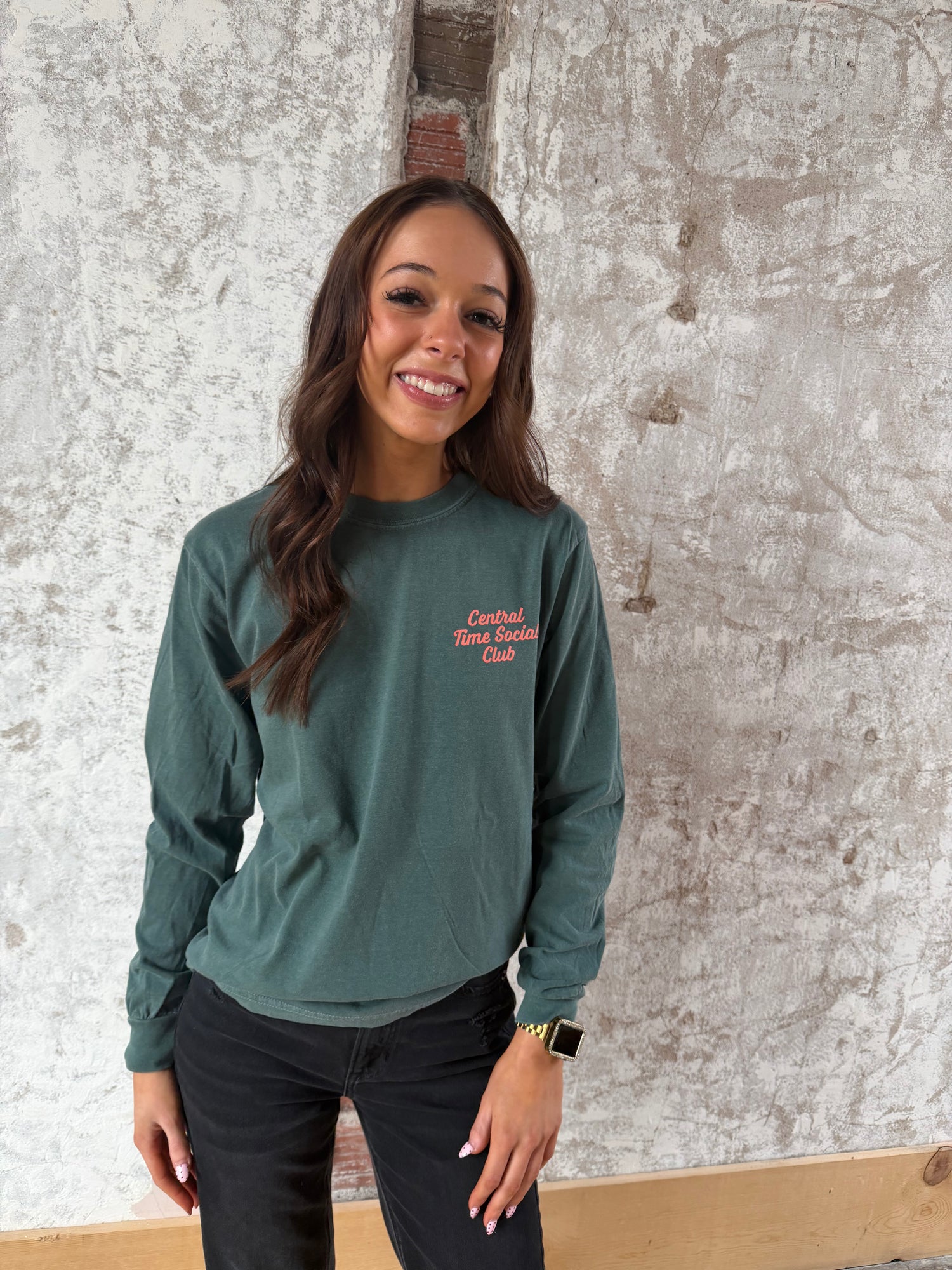 Central Time Social Club Heavyweight Long Sleeve Tee (extended sizing!)