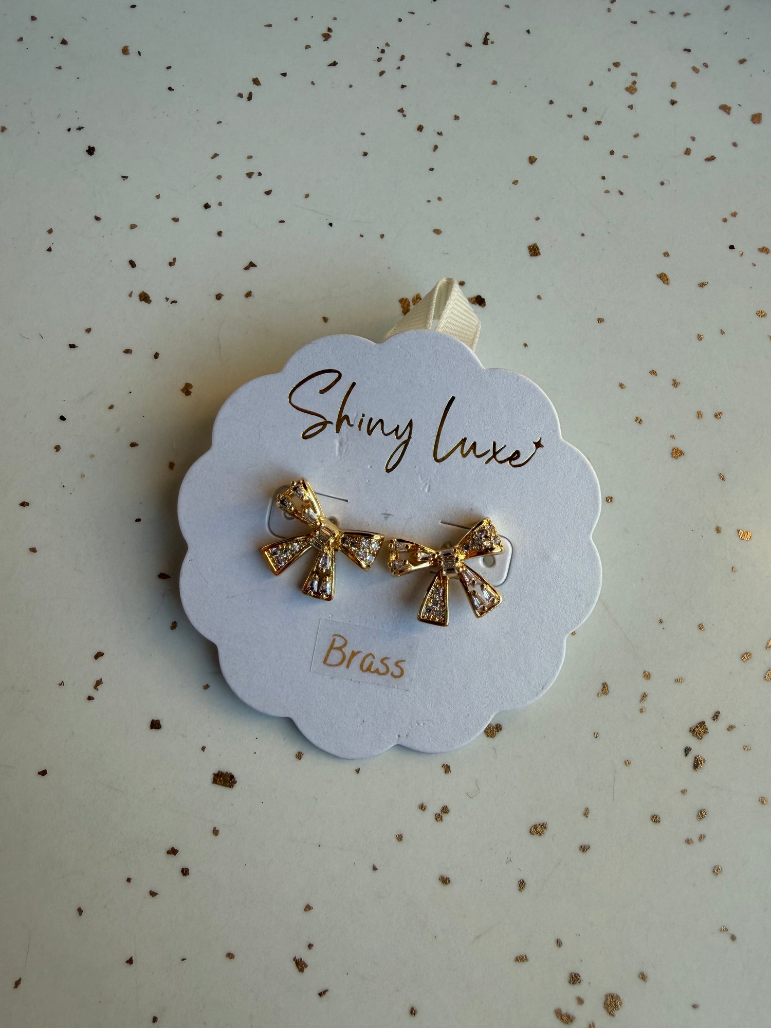 Gold Bow Earrings