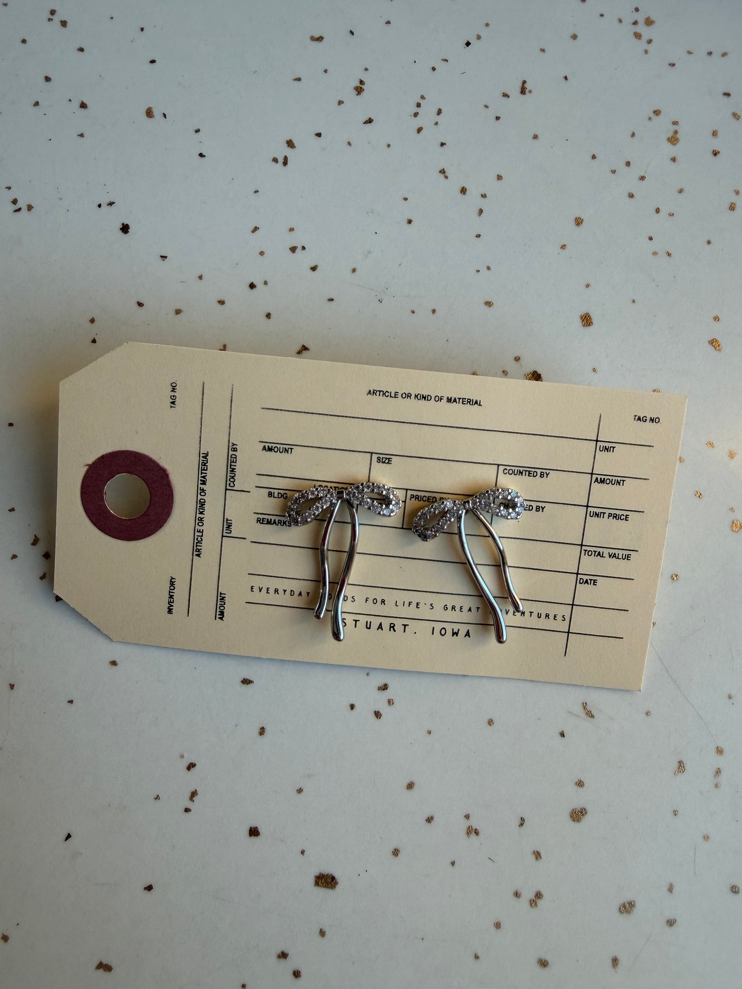 Silver Bow Earrings