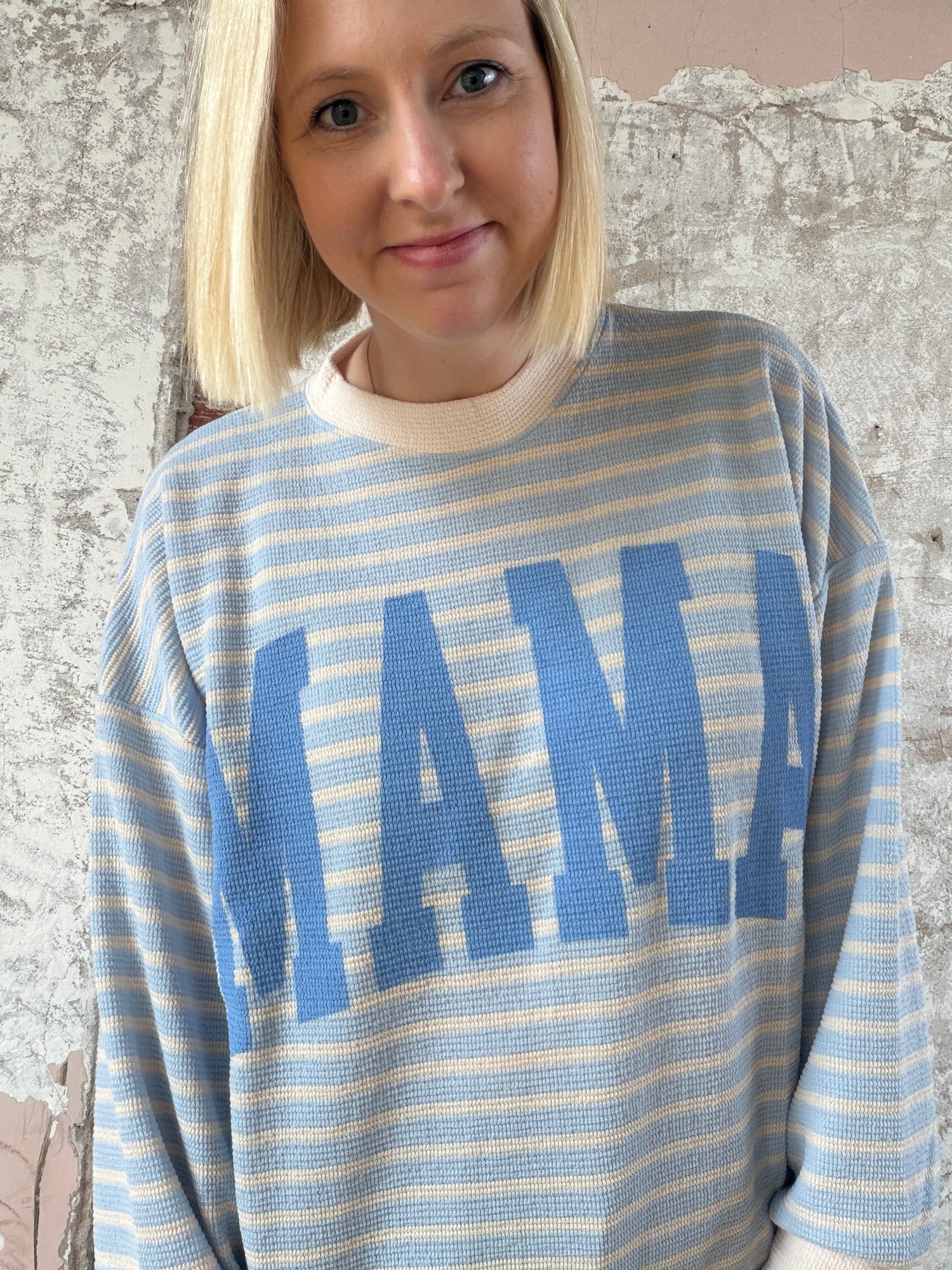 Mama Cloud Knit Stripe Long Sleeve Top (2 colors!)