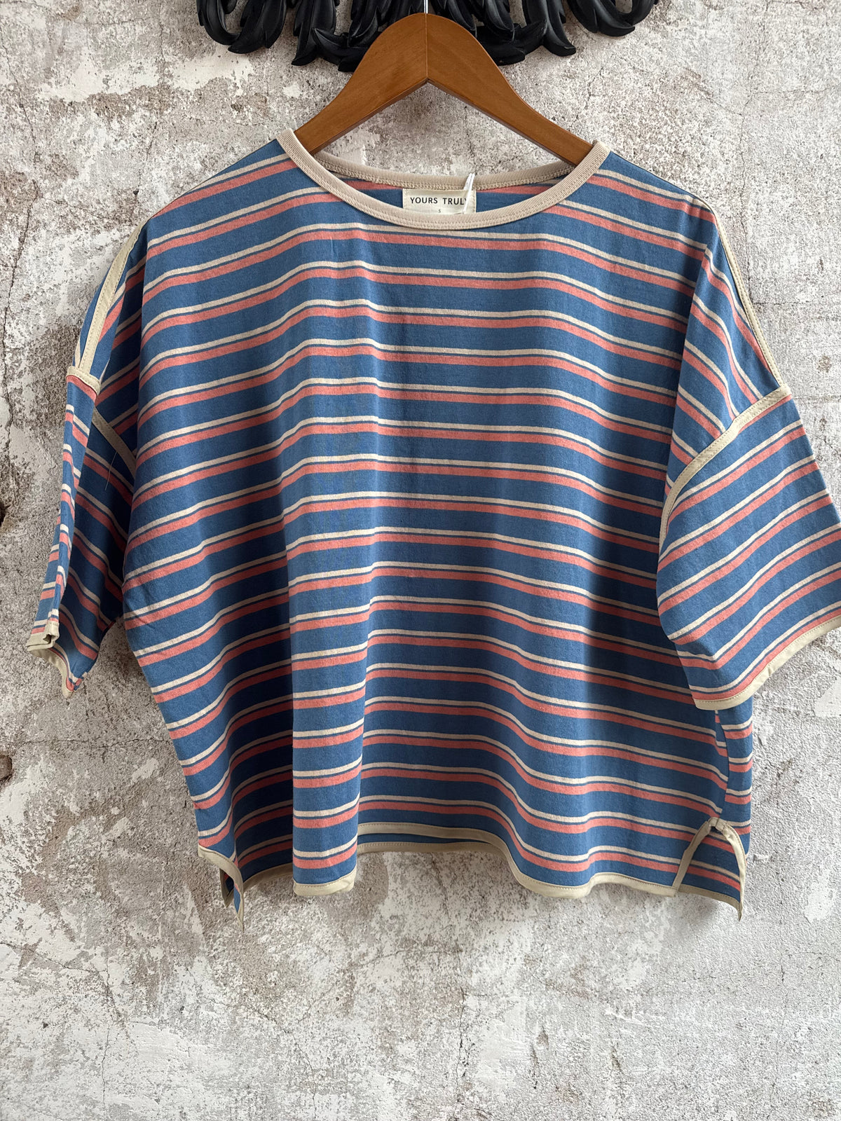 Relaxed stripe oversized tee