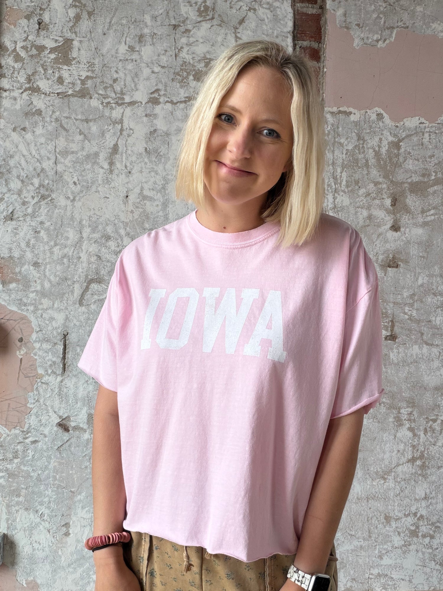 Iowa Vintage Graphic Crop Top