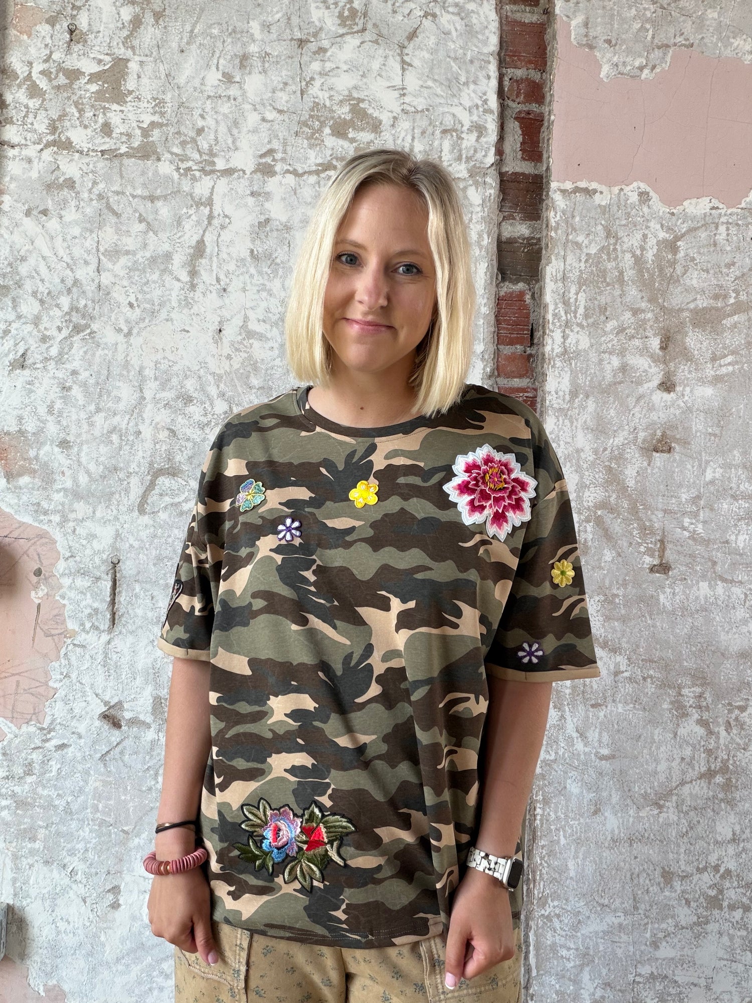 Wildflower Patched Camo Tee