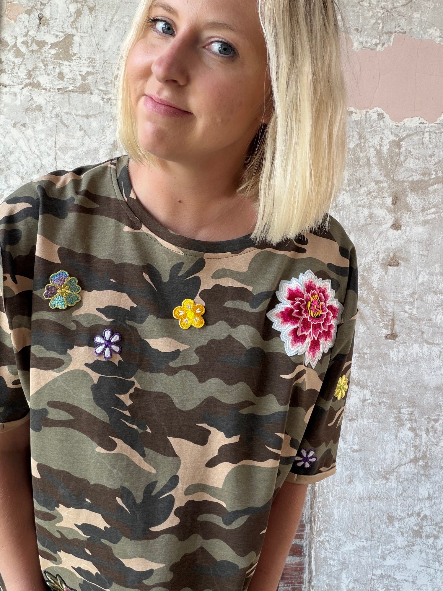 Wildflower Patched Camo Tee
