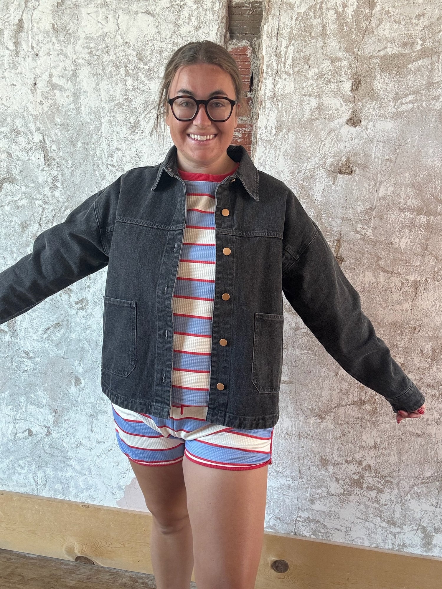 Vintage Black Denim Jacket
