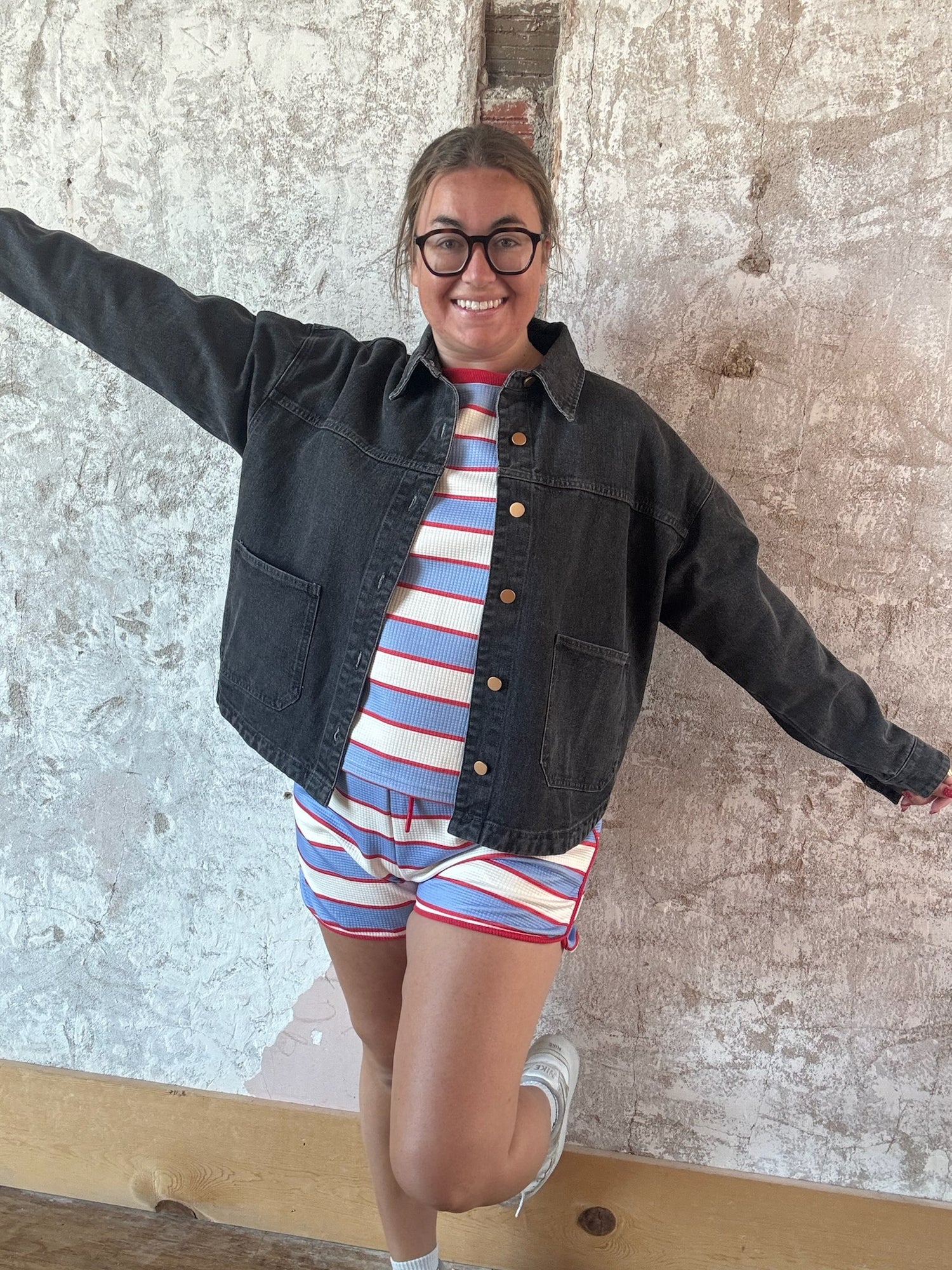 Vintage Black Denim Jacket