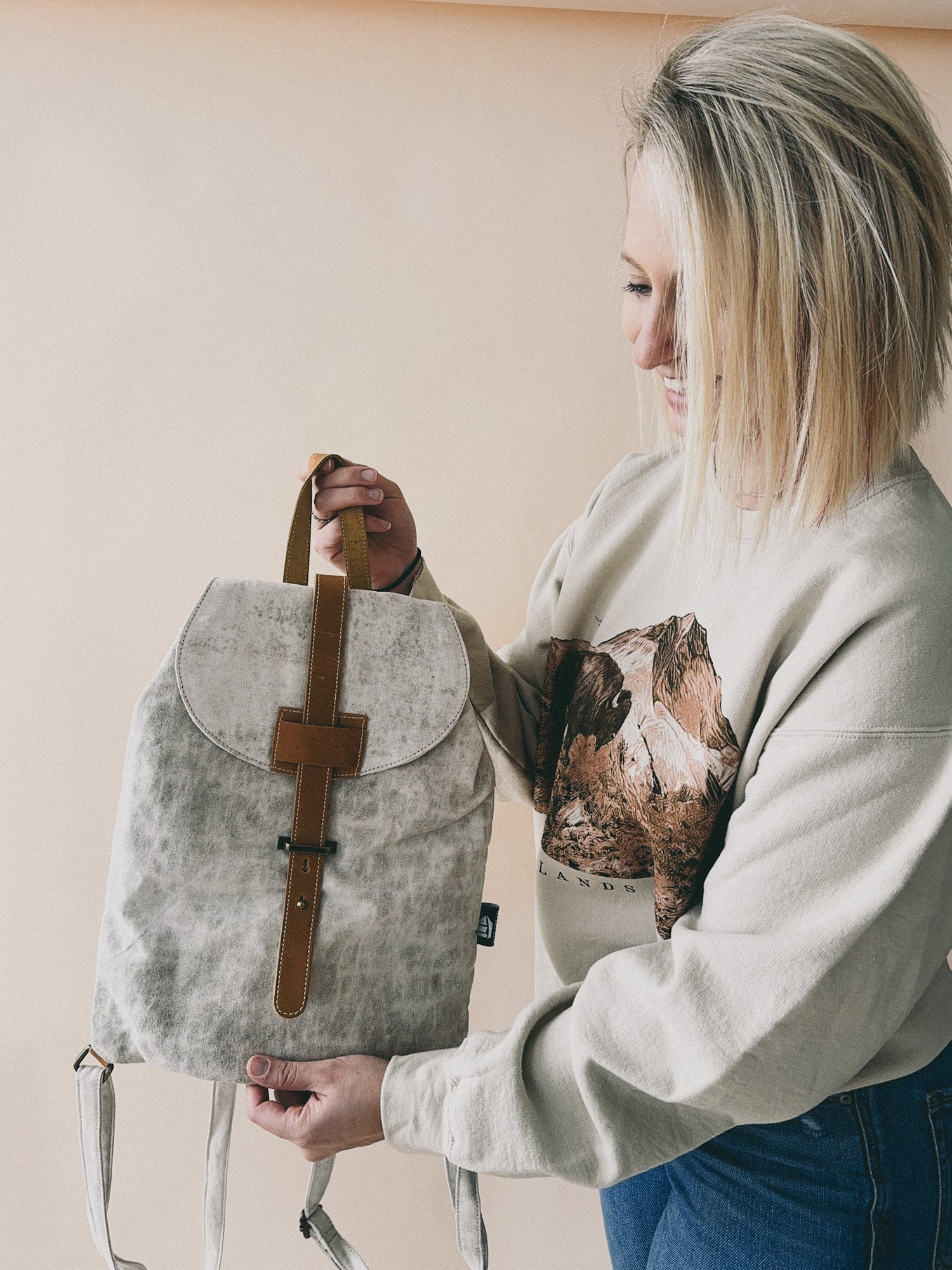 Upcycled Tent Tarp Study Bag