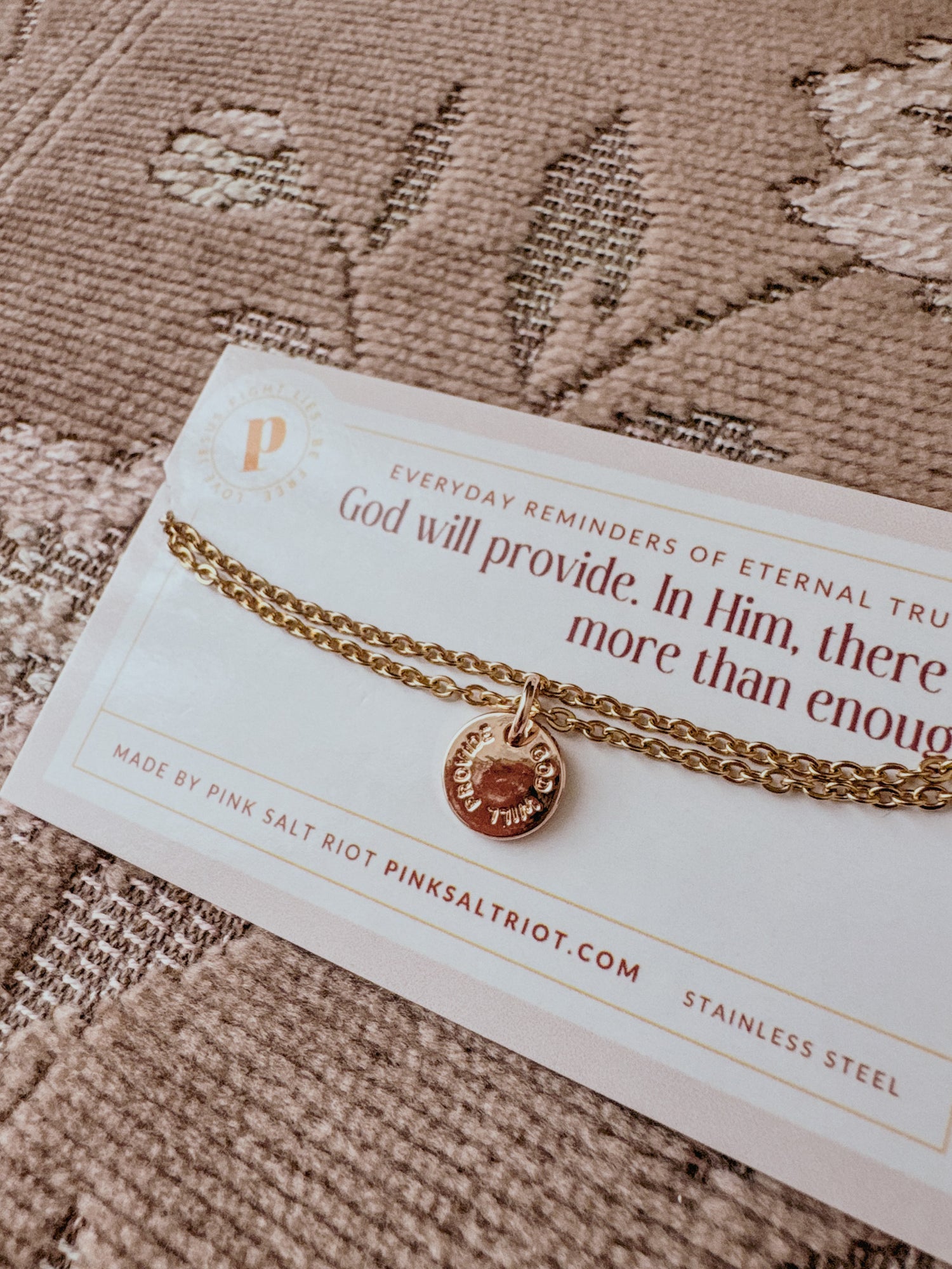 God Will Provide Gold Necklace